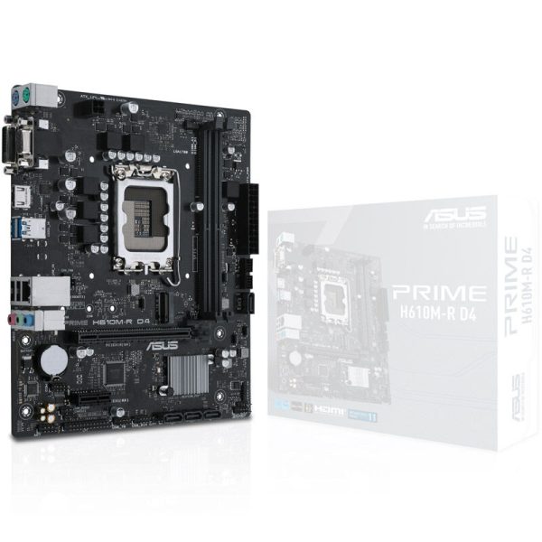 ASUS Prime H610M-R D4-SI, Intel H610 motherboard, Socket 1700, DDR4