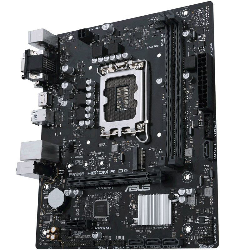 ASUS Prime H610M-R D4-SI, Intel H610 motherboard, Socket 1700, DDR4