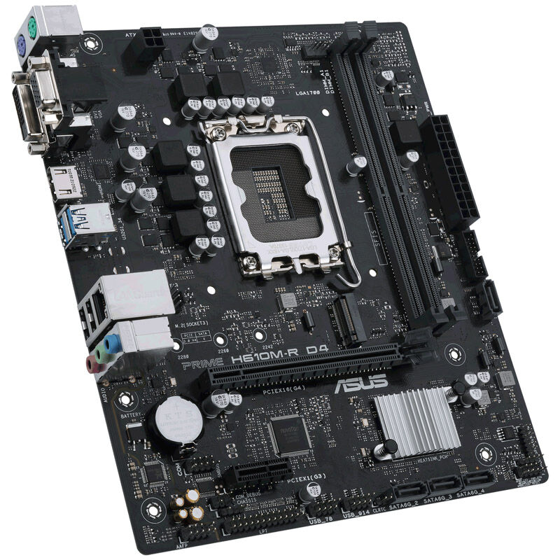 ASUS Prime H610M-R D4-SI, Intel H610 motherboard, Socket 1700, DDR4