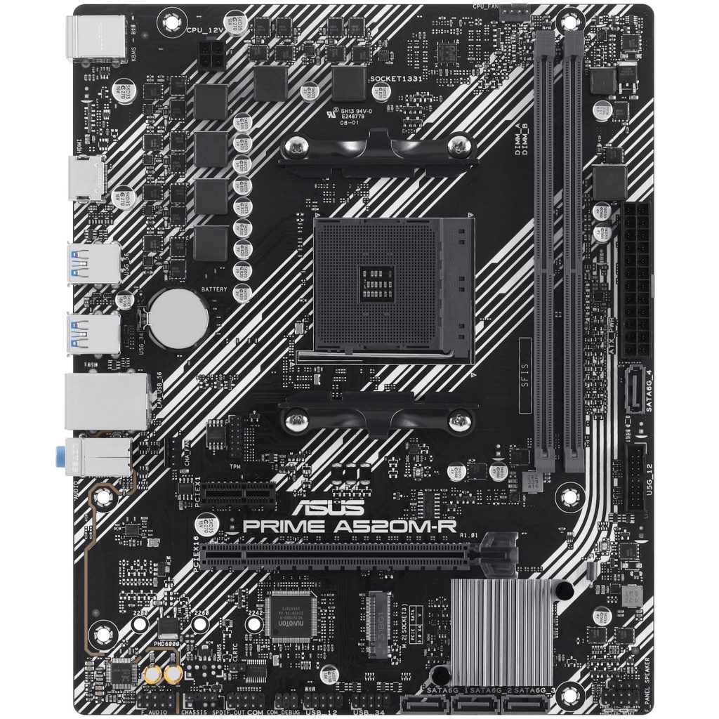 ASUS Prime A520M-R motherboard - A520 chipset, Socket AM4, DDR4