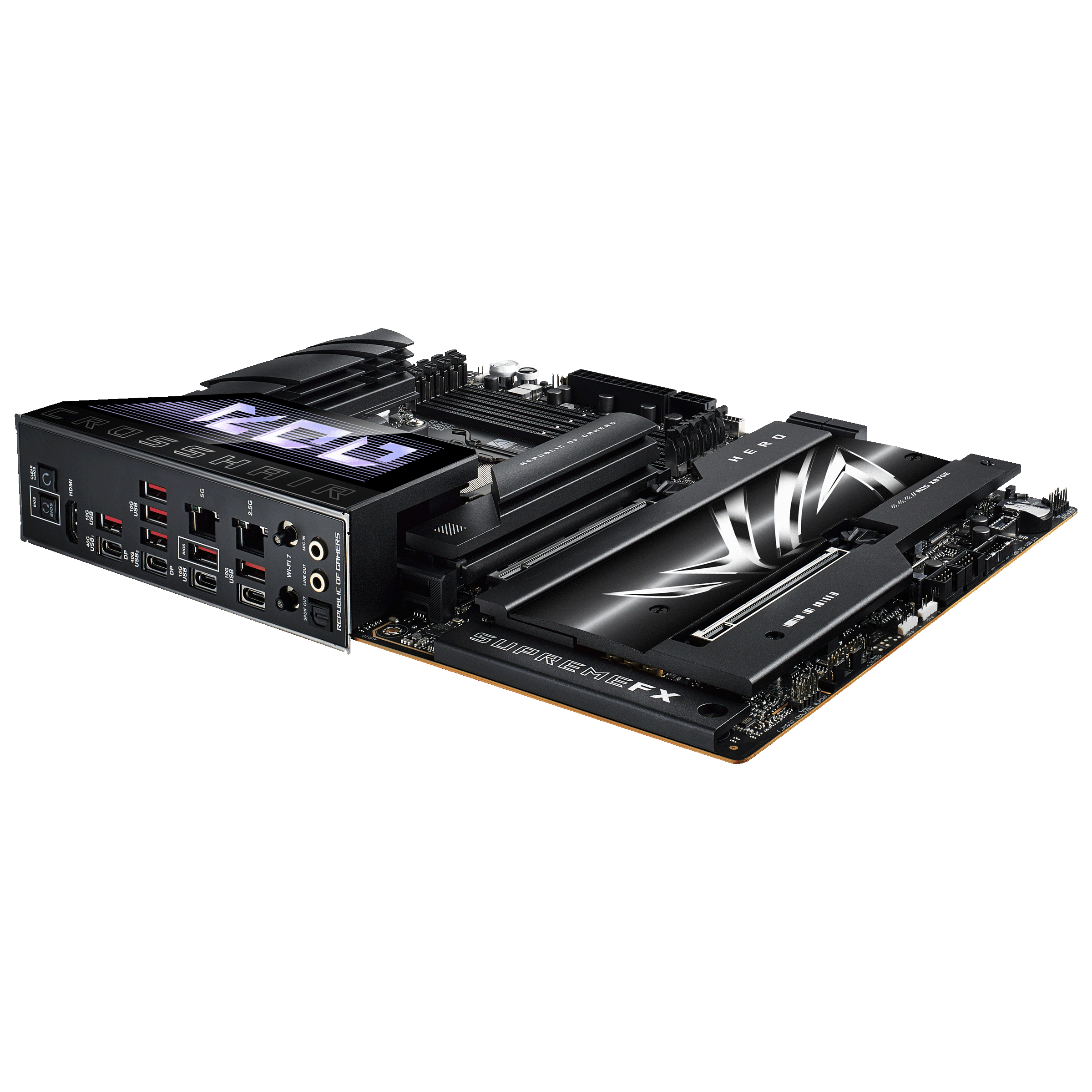 ASUS ROG Crosshair X870E Hero motherboard, AMD X870E, socket AM5, DDR5