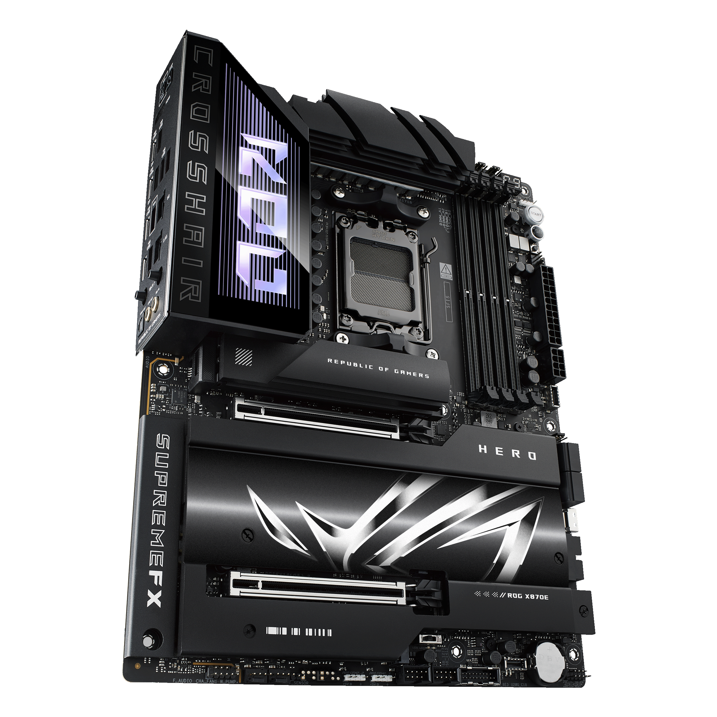 ASUS ROG Crosshair X870E Hero motherboard, AMD X870E, socket AM5, DDR5