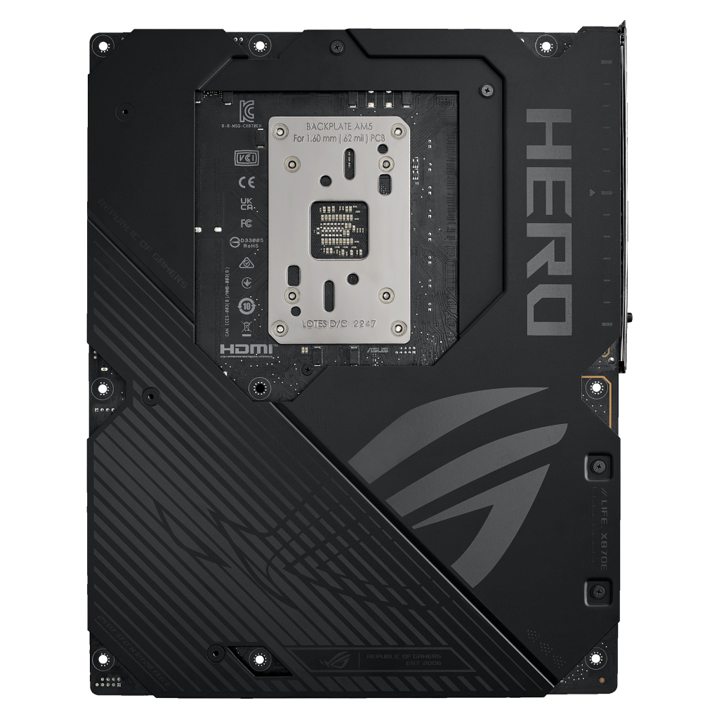 ASUS ROG Crosshair X870E Hero motherboard, AMD X870E, socket AM5, DDR5