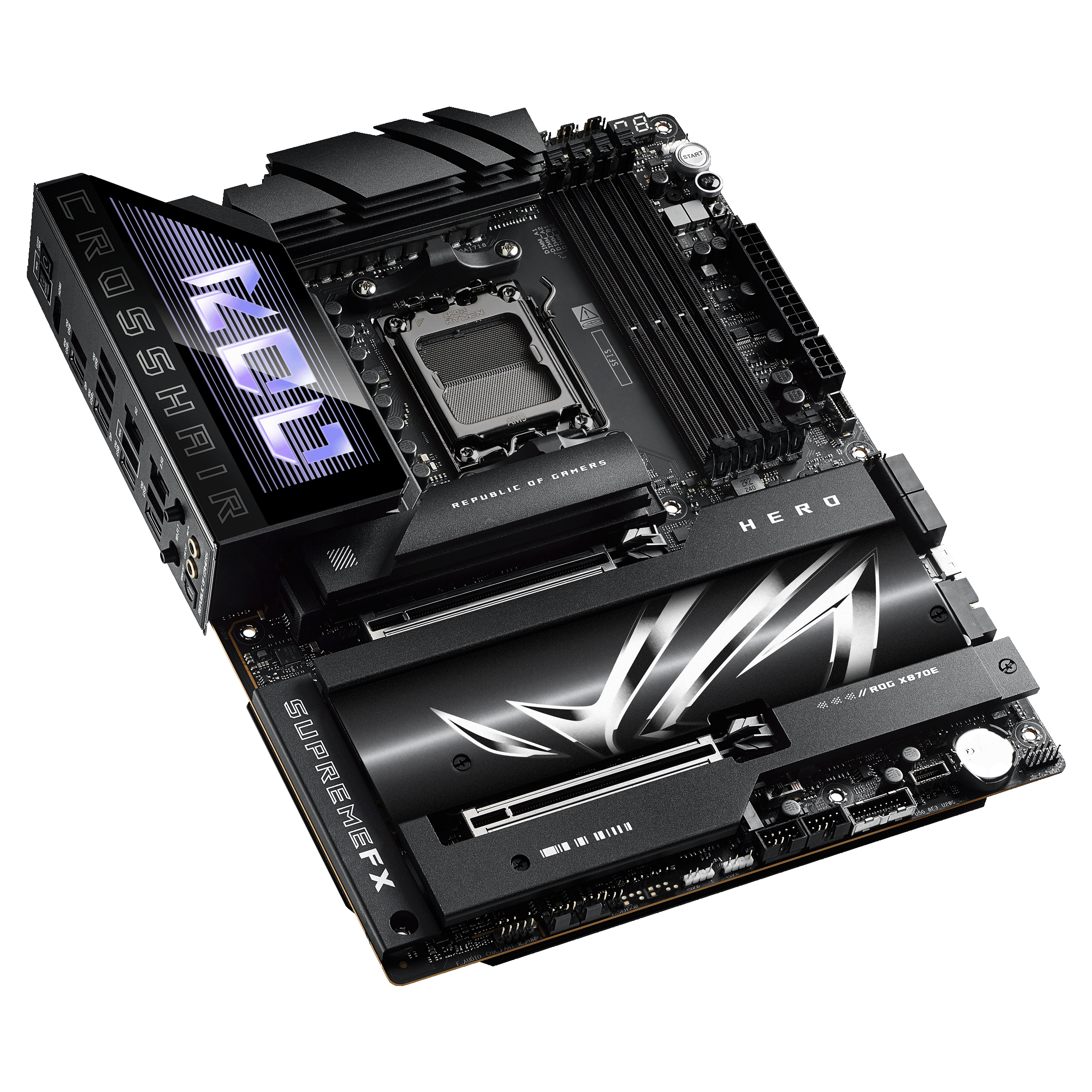 ASUS ROG Crosshair X870E Hero motherboard, AMD X870E, socket AM5, DDR5