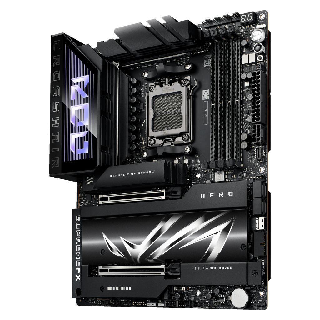 ASUS ROG Crosshair X870E Hero motherboard, AMD X870E, socket AM5, DDR5