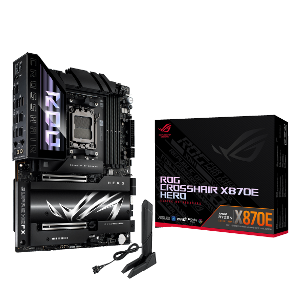 ASUS ROG Crosshair X870E Hero motherboard, AMD X870E, socket AM5, DDR5