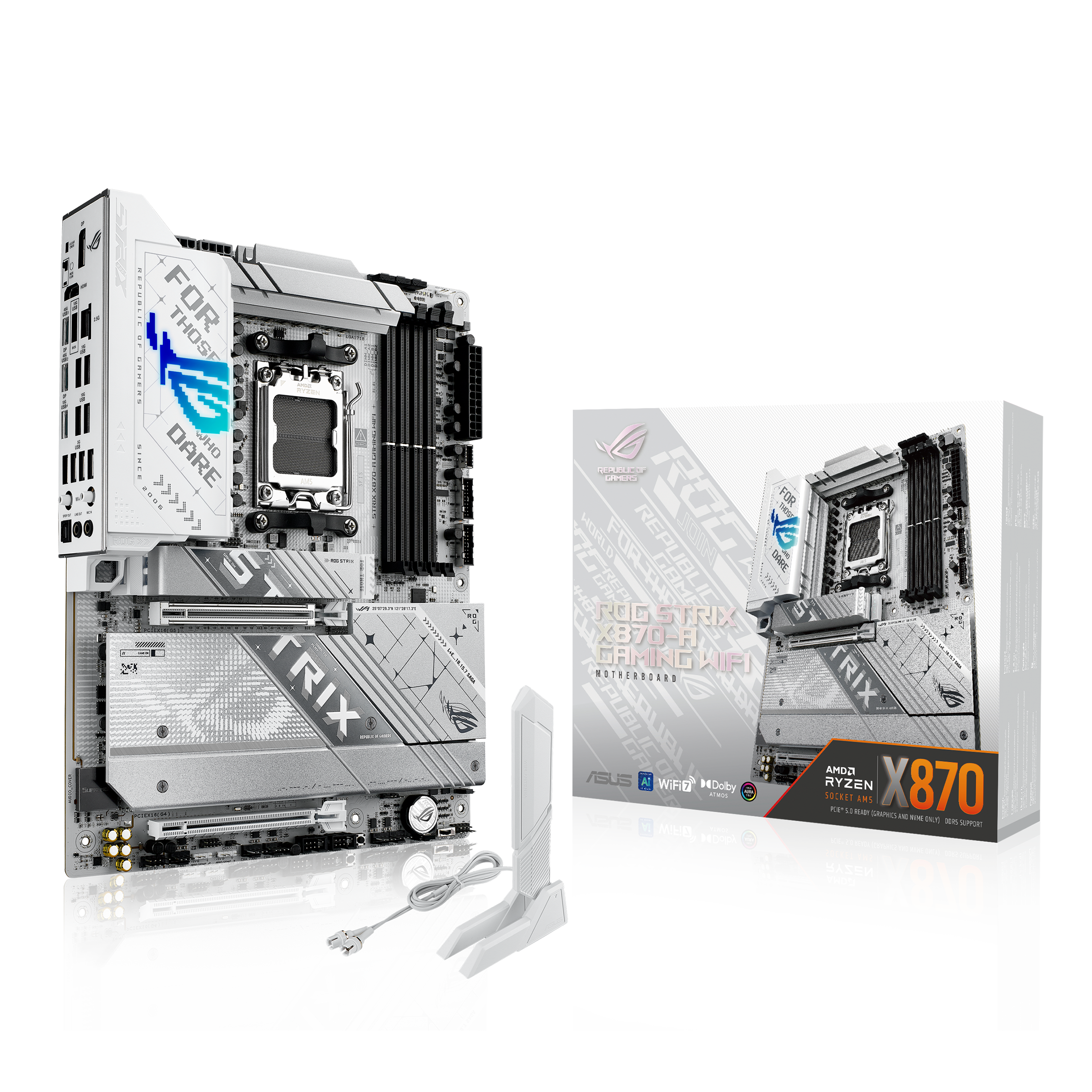 ASUS ROG Strix X870-A Gaming WiFi motherboard, AMD X870, Socket AM5, DDR5 : image 1