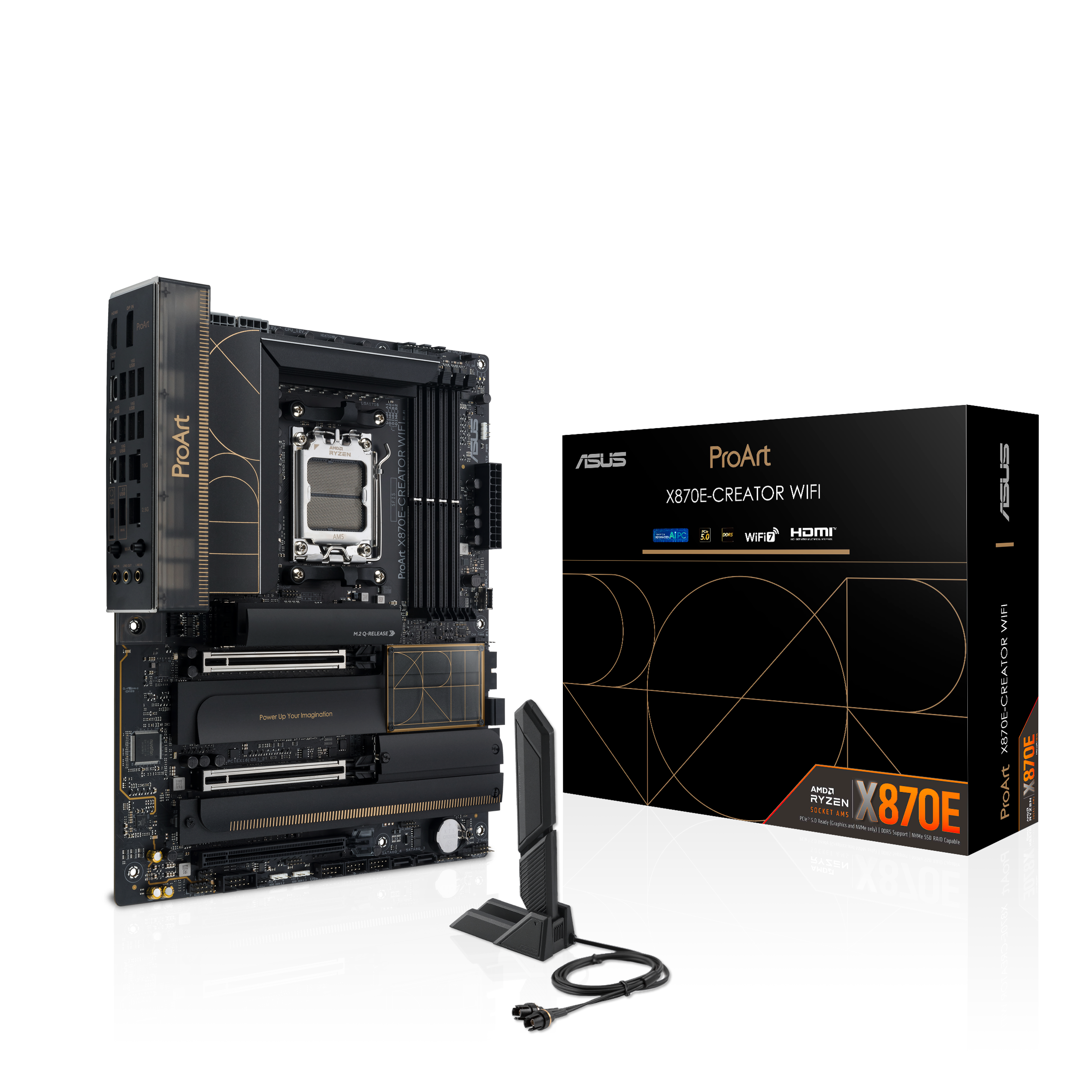 ASUS ProArt X870E-Creator WiFi motherboard, AMD X870E, socket AM5, DDR5