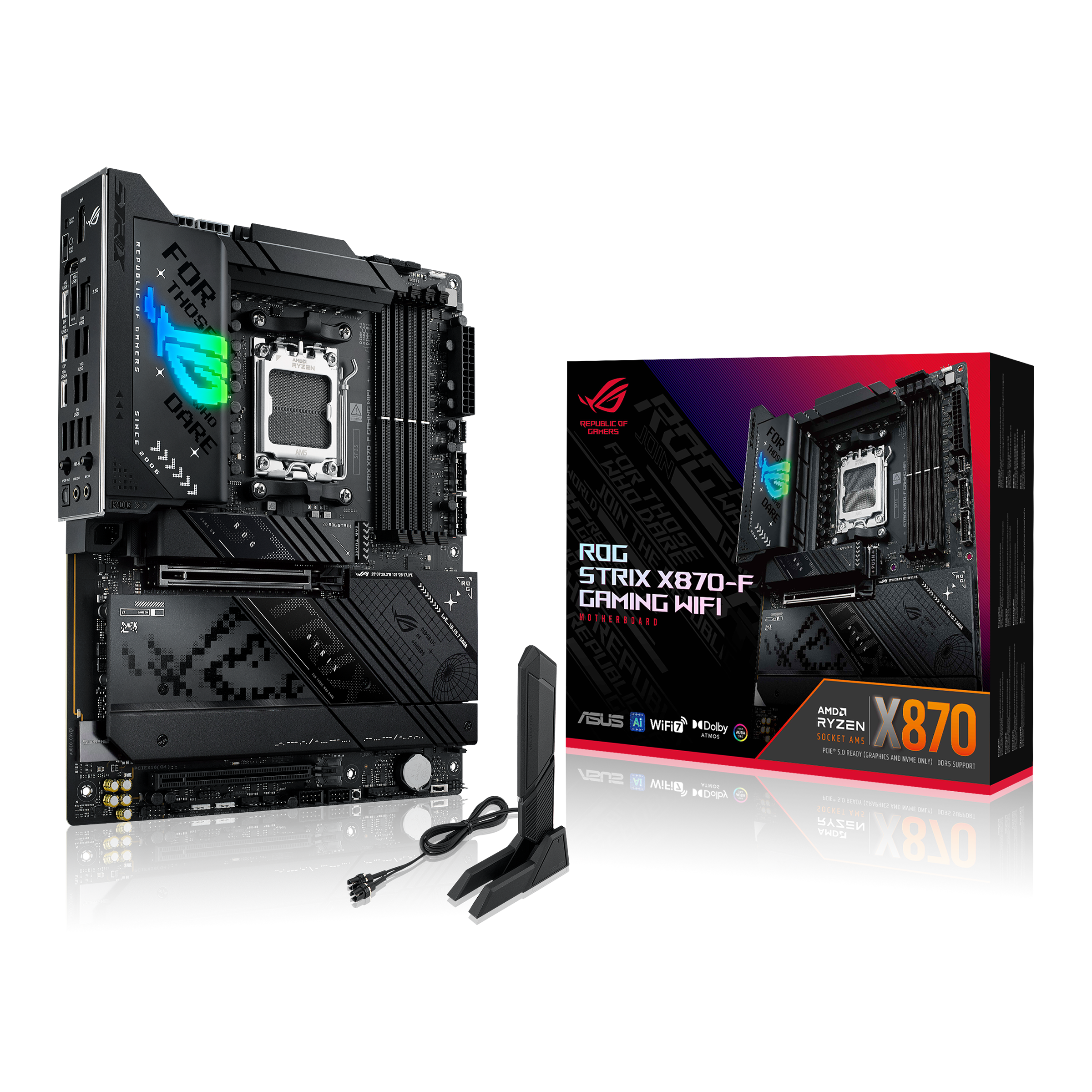 ASUS ROG Strix X870-F Gaming WiFi motherboard, AMD X870, Socket AM5, DDR5 : image 1