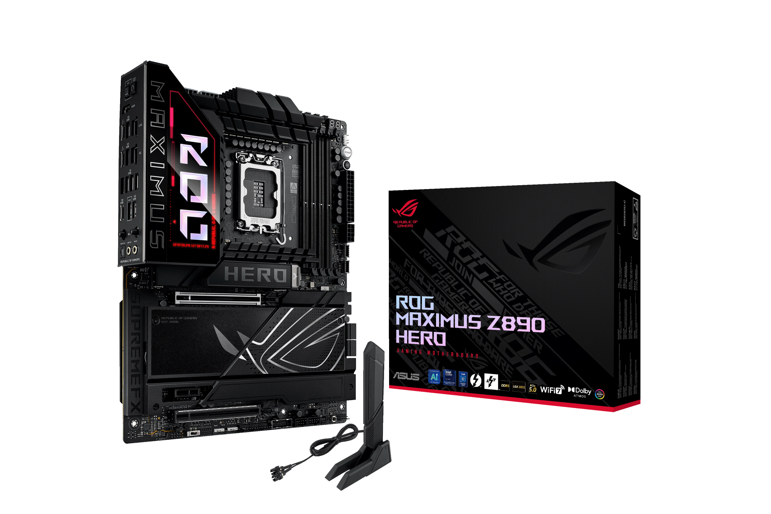 ASUS ROG Maximus Z890 Hero motherboard, socket LGA 1851, Intel Z890, ATX, DDR5 : image 1