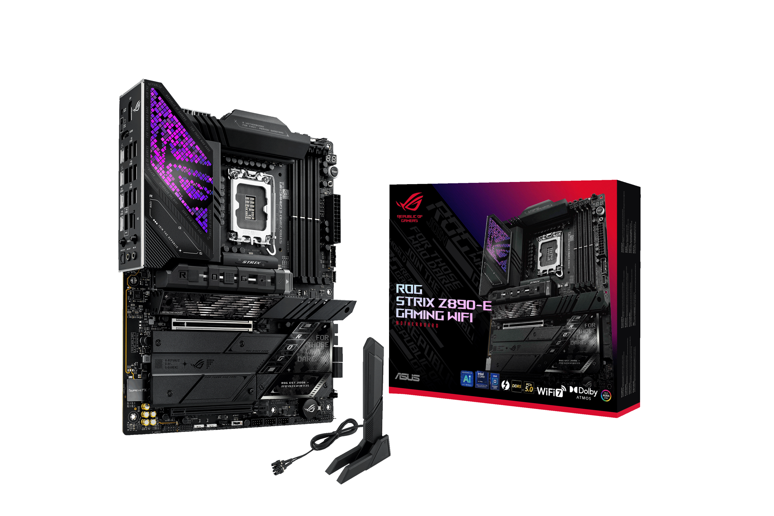 ASUS ROG Strix Z890-E Gaming WiFi motherboard, socket LGA 1851, Intel Z890, ATX, DDR5