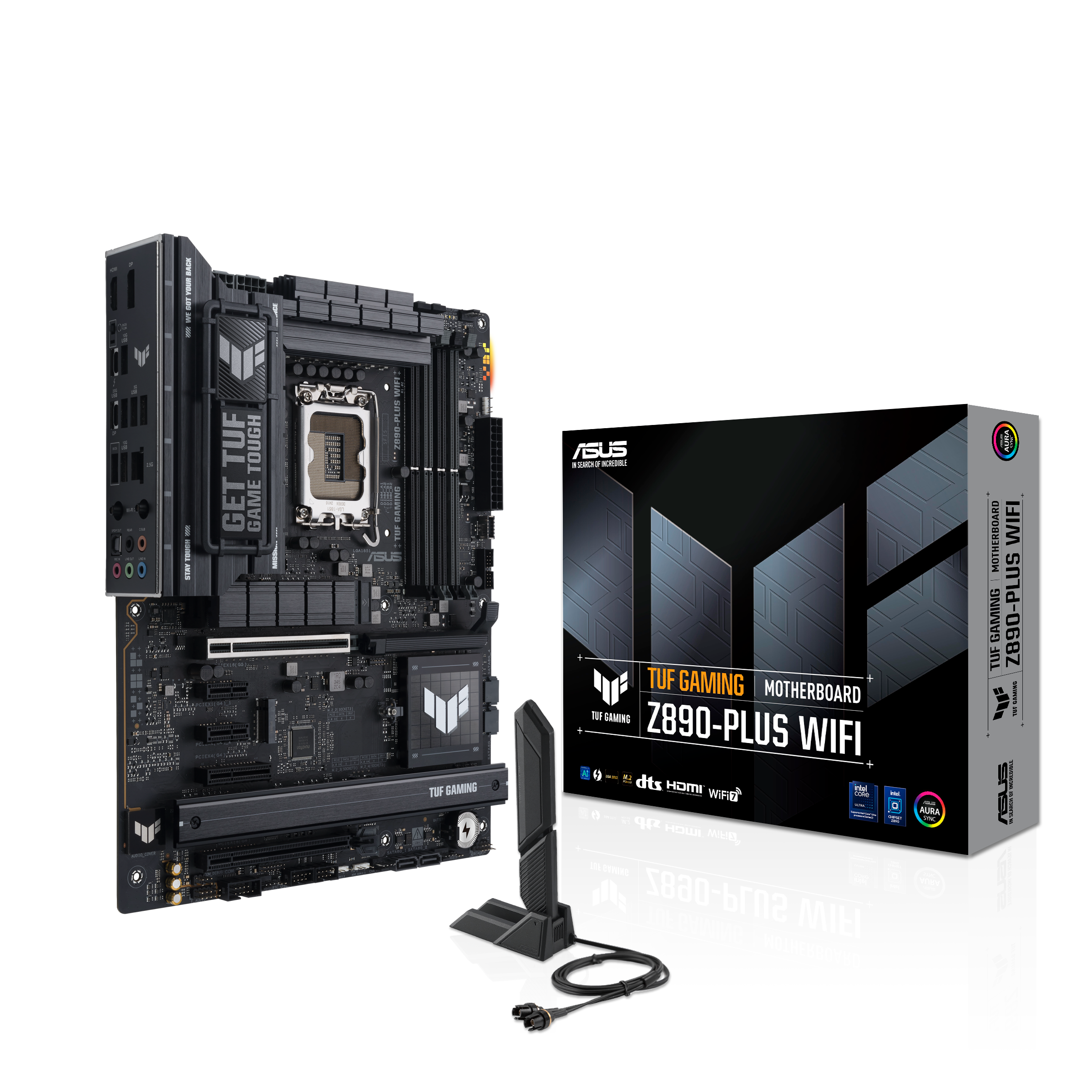 ASUS TUF Gaming Z890-Plus WiFi motherboard, socket LGA 1851, Intel Z890, ATX, DDR5