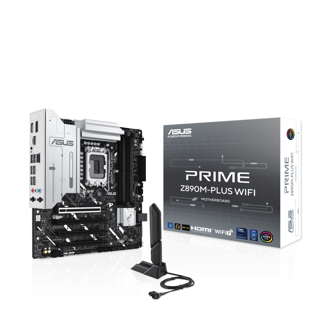 ASUS Prime Z890M Plus WiFi motherboard, socket LGA 1851, Intel Z890, mATX, DDR5