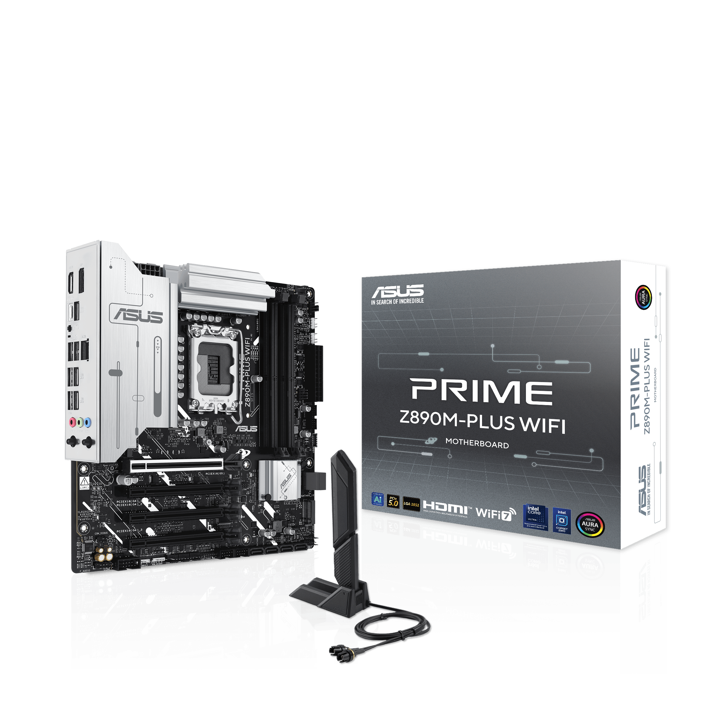 ASUS Prime Z890M Plus WiFi motherboard, socket LGA 1851, Intel Z890, mATX, DDR5