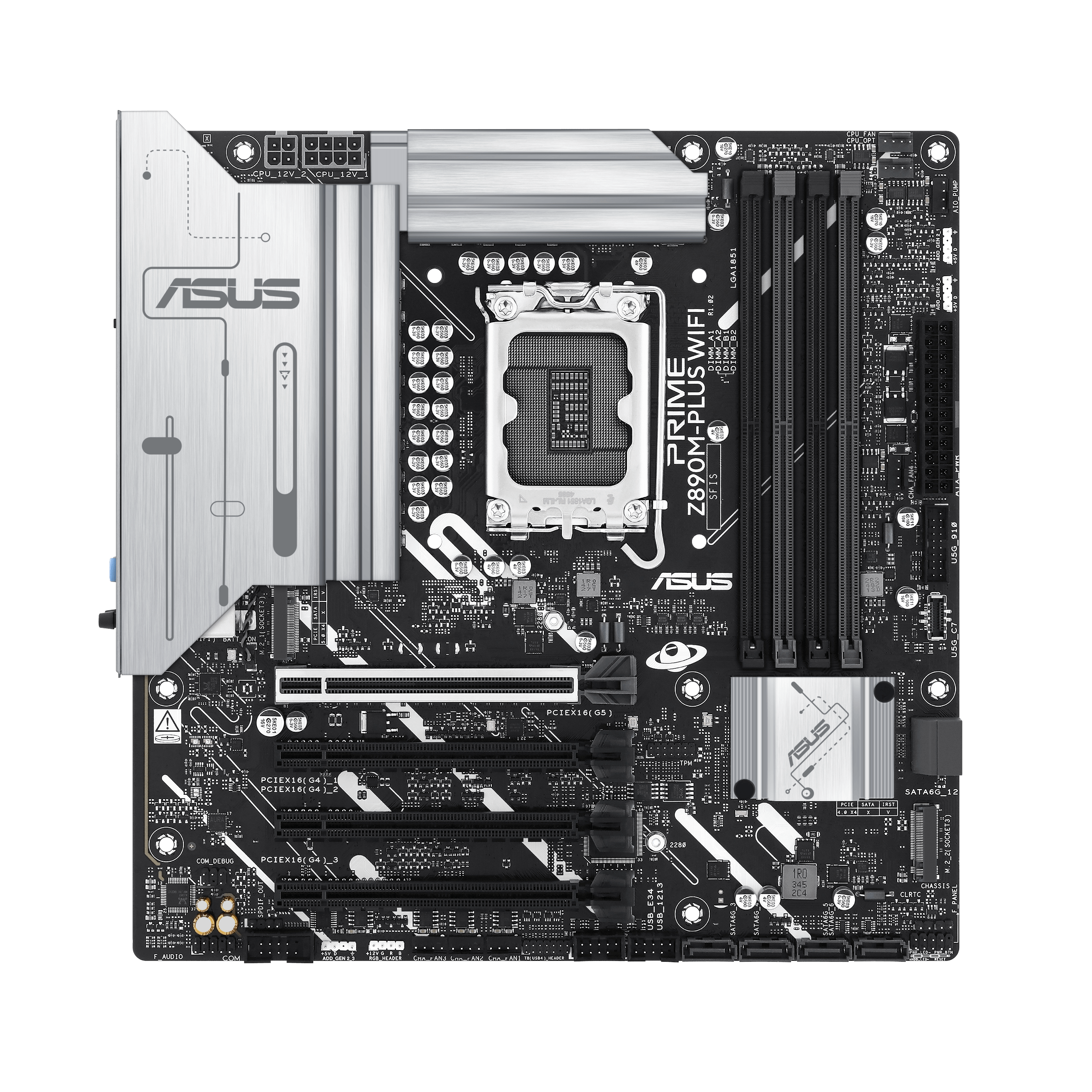 ASUS Prime Z890M Plus WiFi motherboard, socket LGA 1851, Intel Z890, mATX, DDR5