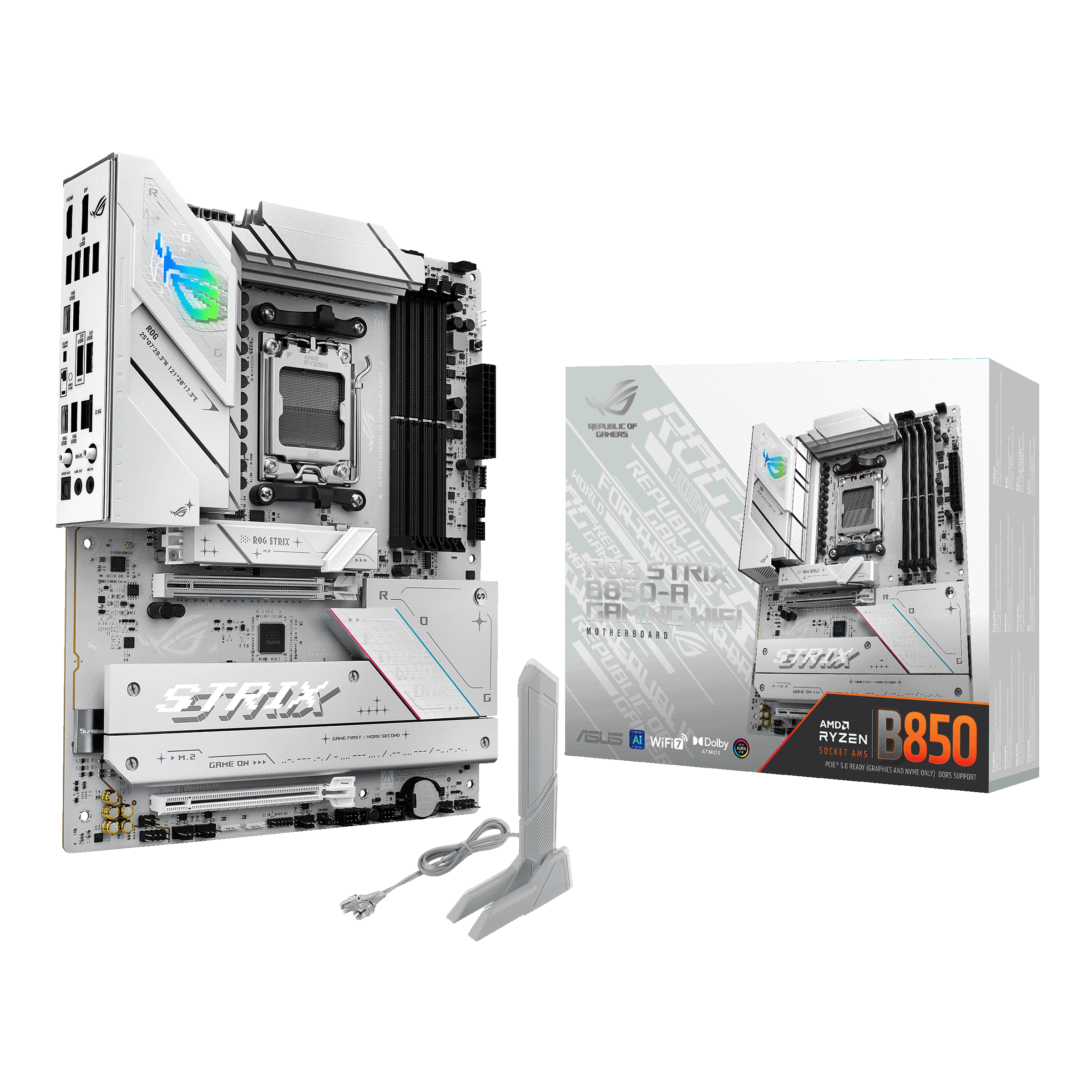ASUS ROG STRIX B850-A Gaming WiFi motherboard, socket AM5, AMD B850, ATX, DDR5
