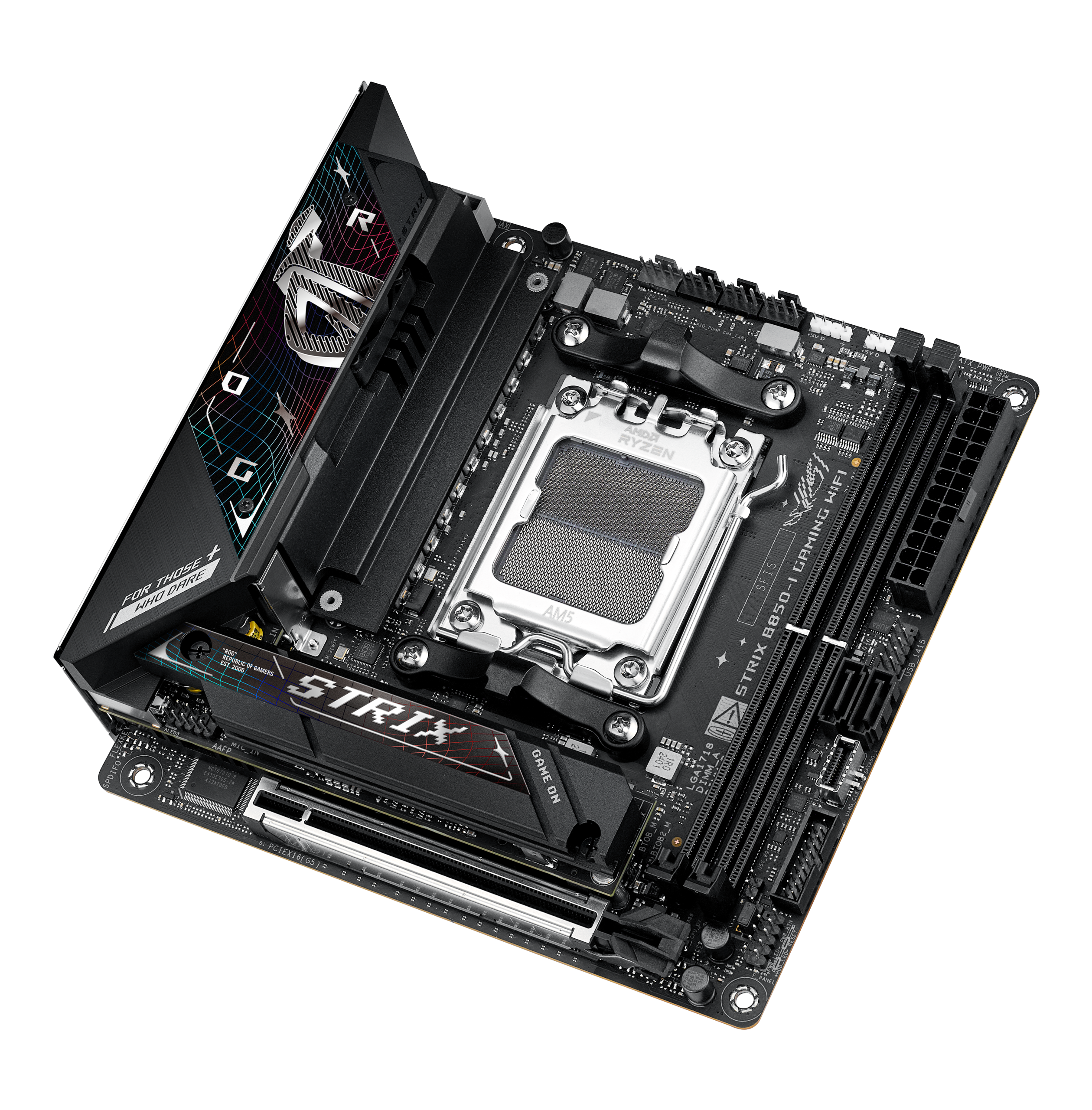 ASUS ROG STRIX B850-I Gaming WiFi motherboard, Socket AM5, AMD B850, Mini-ITX, DDR5