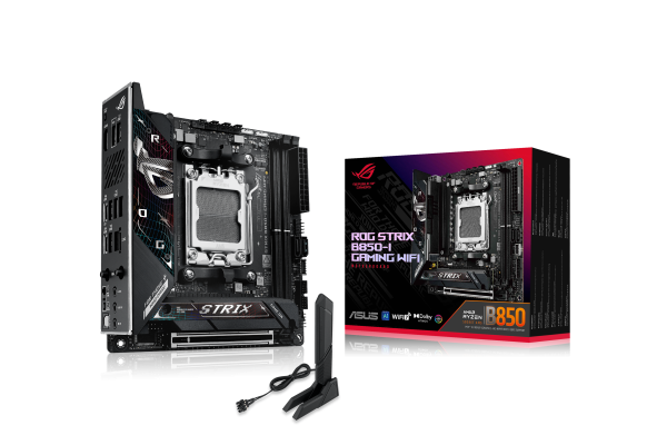 ASUS ROG STRIX B850-I Gaming WiFi motherboard, Socket AM5, AMD B850, Mini-ITX, DDR5