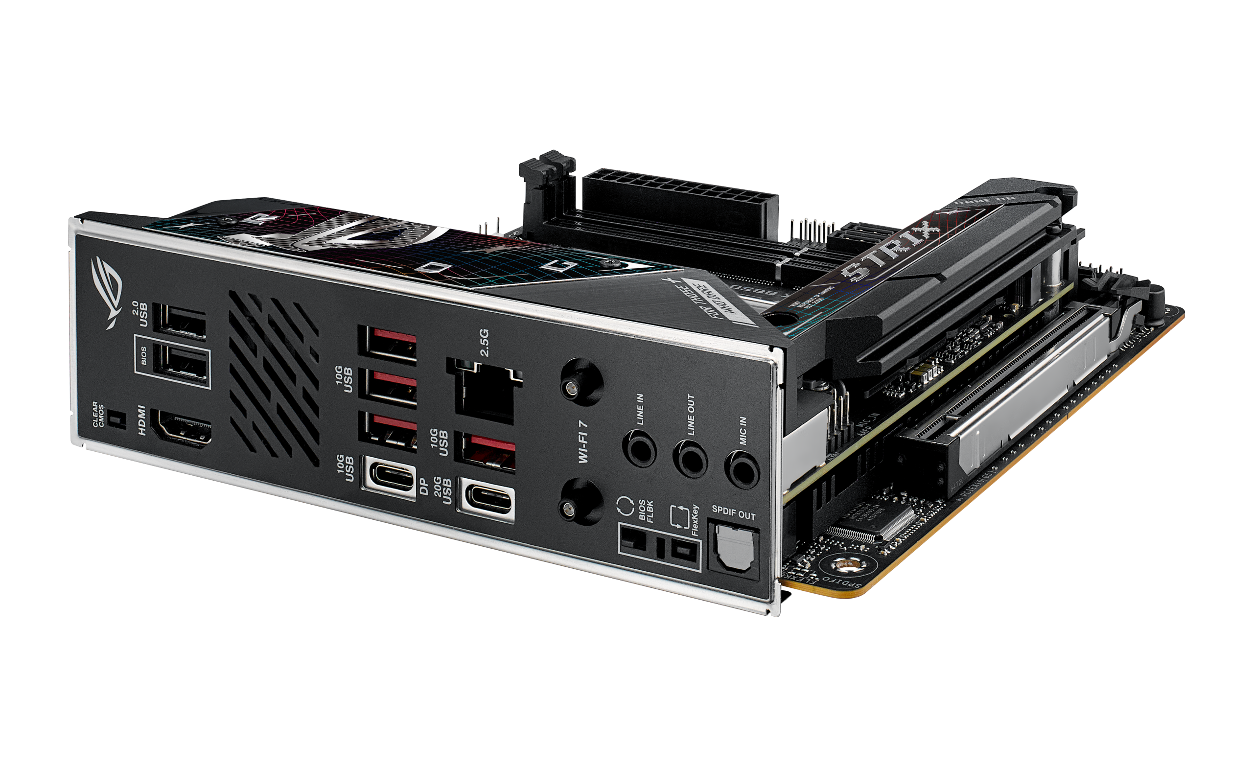 ASUS ROG STRIX B850-I Gaming WiFi motherboard, Socket AM5, AMD B850, Mini-ITX, DDR5