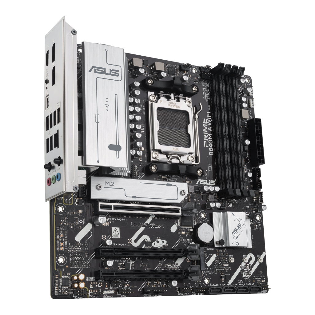 ASUS PRIME B840M-A WiFi motherboard, socket AM5, AMD B840, Micro-ATX, DDR5