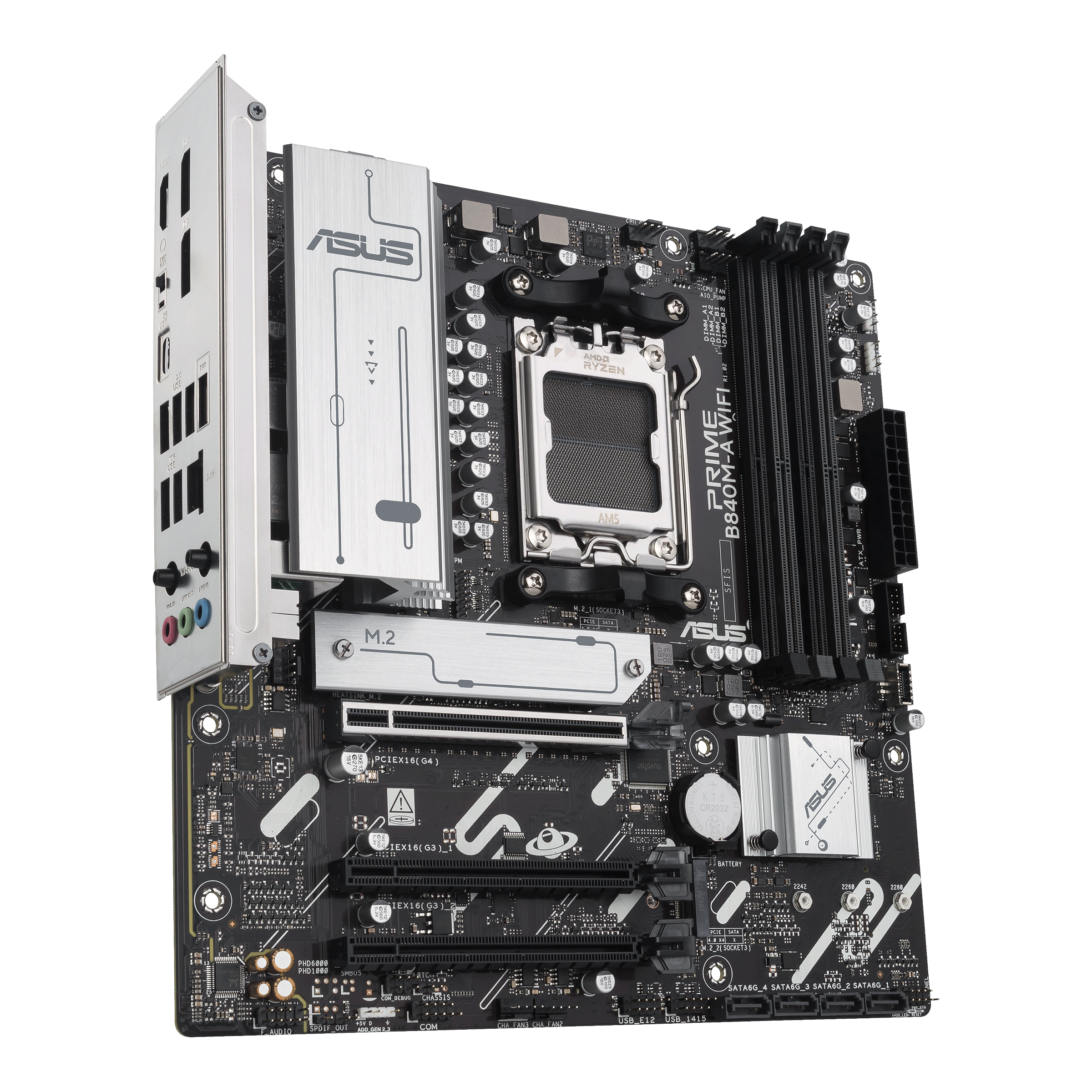 ASUS PRIME B840M-A WiFi motherboard, socket AM5, AMD B840, Micro-ATX, DDR5
