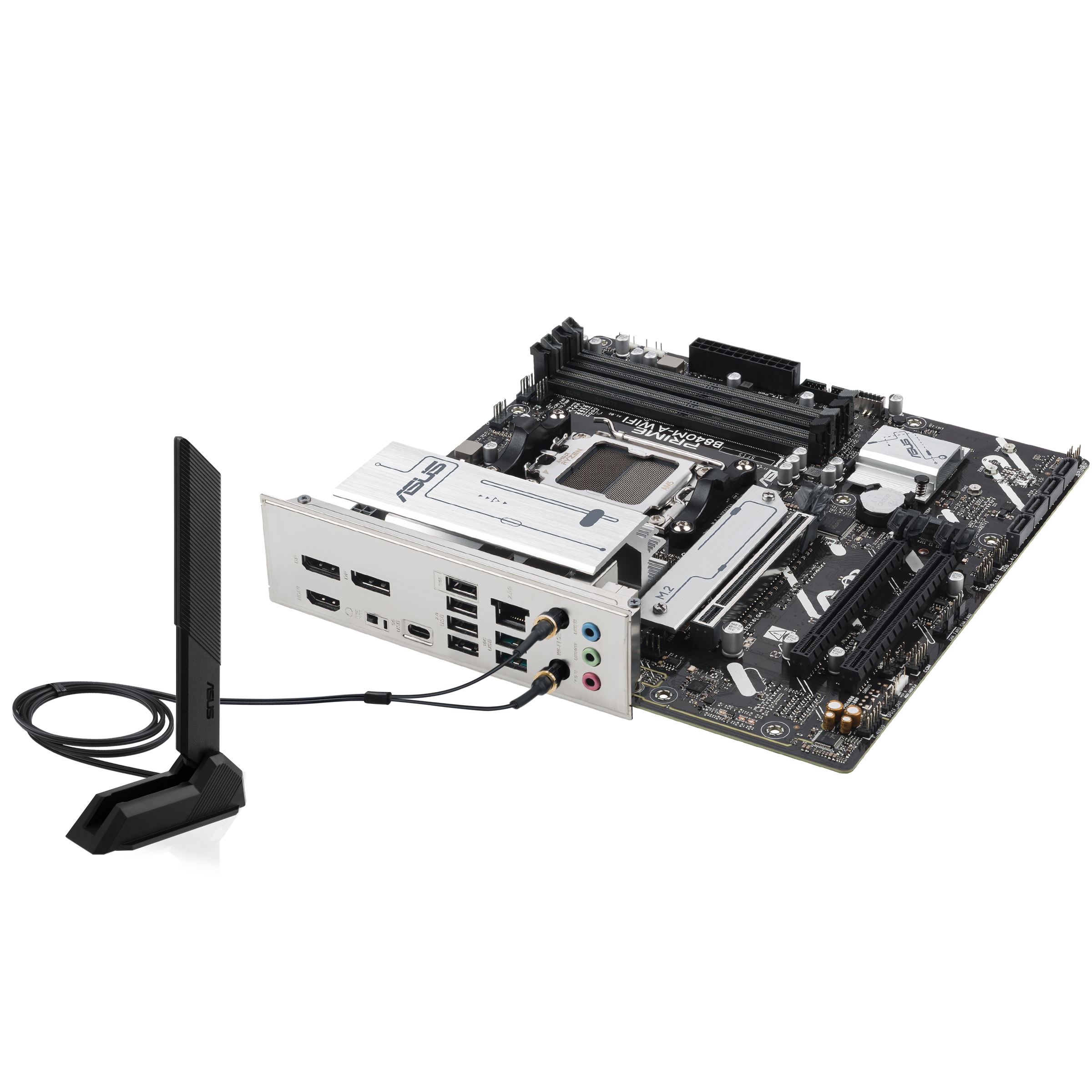 ASUS PRIME B840M-A WiFi motherboard, socket AM5, AMD B840, Micro-ATX, DDR5