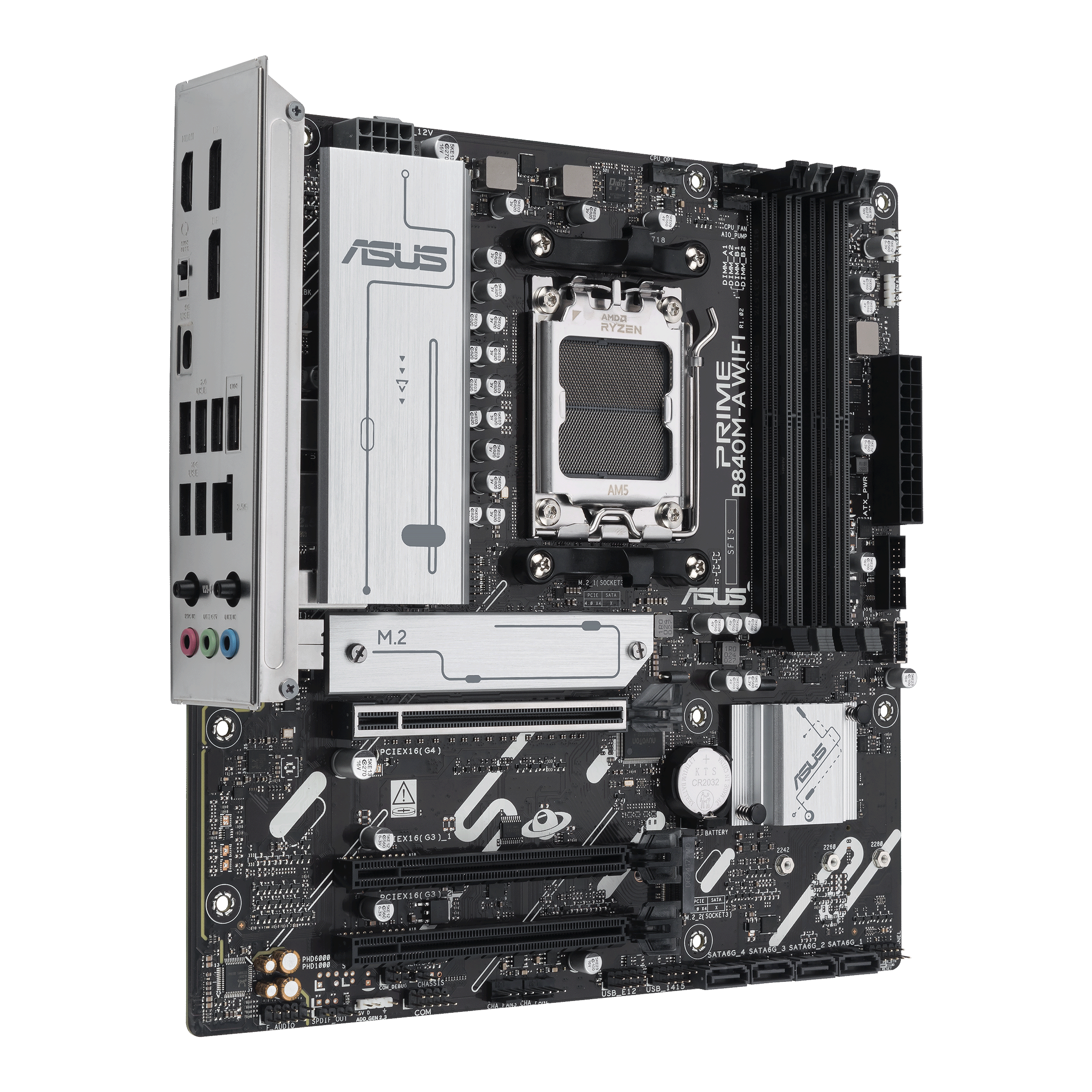 ASUS PRIME B840M-A WiFi motherboard, socket AM5, AMD B840, Micro-ATX, DDR5
