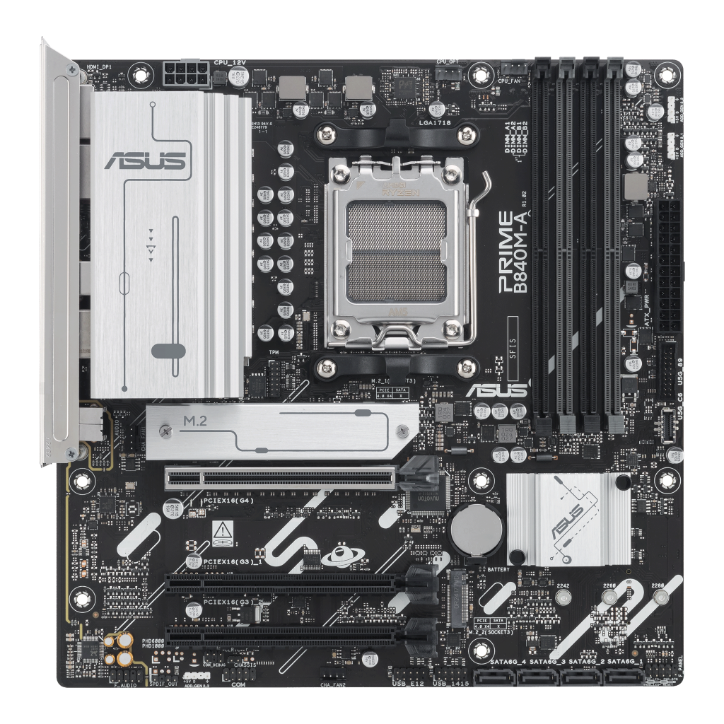 ASUS PRIME B840M-A motherboard, socket AM5, AMD B840, Micro-ATX, DDR5 : image 2