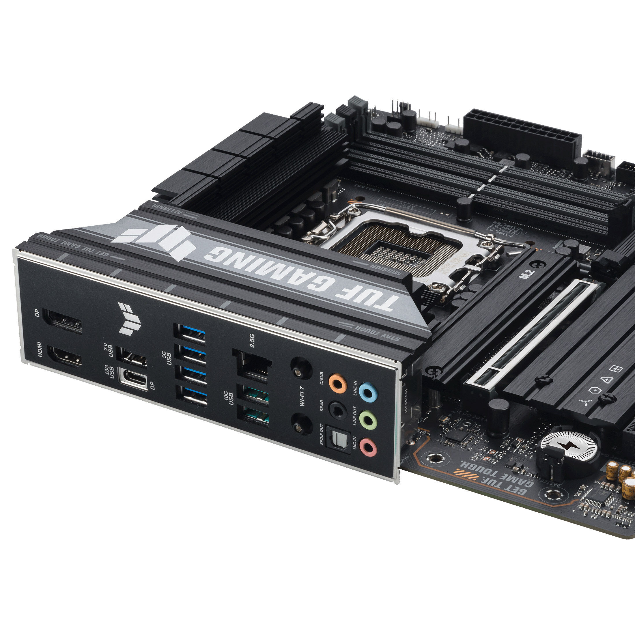 ASUS TUF Gaming B860M-Plus WiFi motherboard, LGA 1851, Intel B860, mATX, DDR5