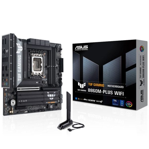 ASUS TUF Gaming B860M-Plus WiFi motherboard, LGA 1851, Intel B860, mATX, DDR5