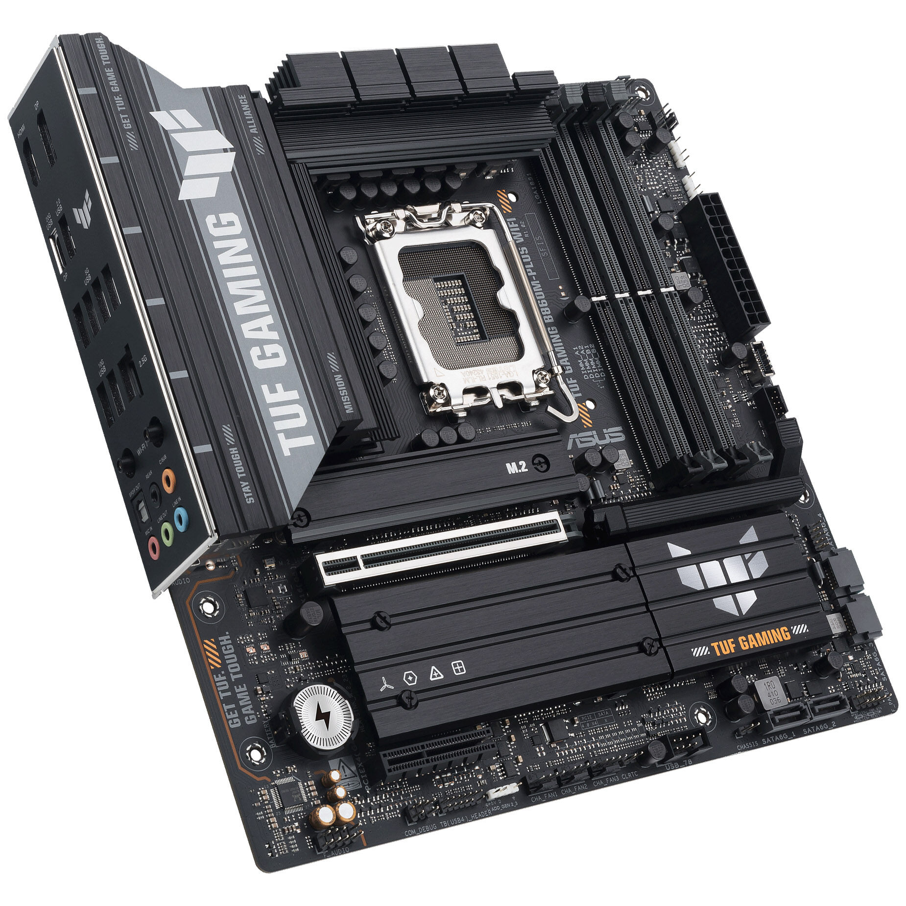 ASUS TUF Gaming B860M-Plus WiFi motherboard, LGA 1851, Intel B860, mATX, DDR5