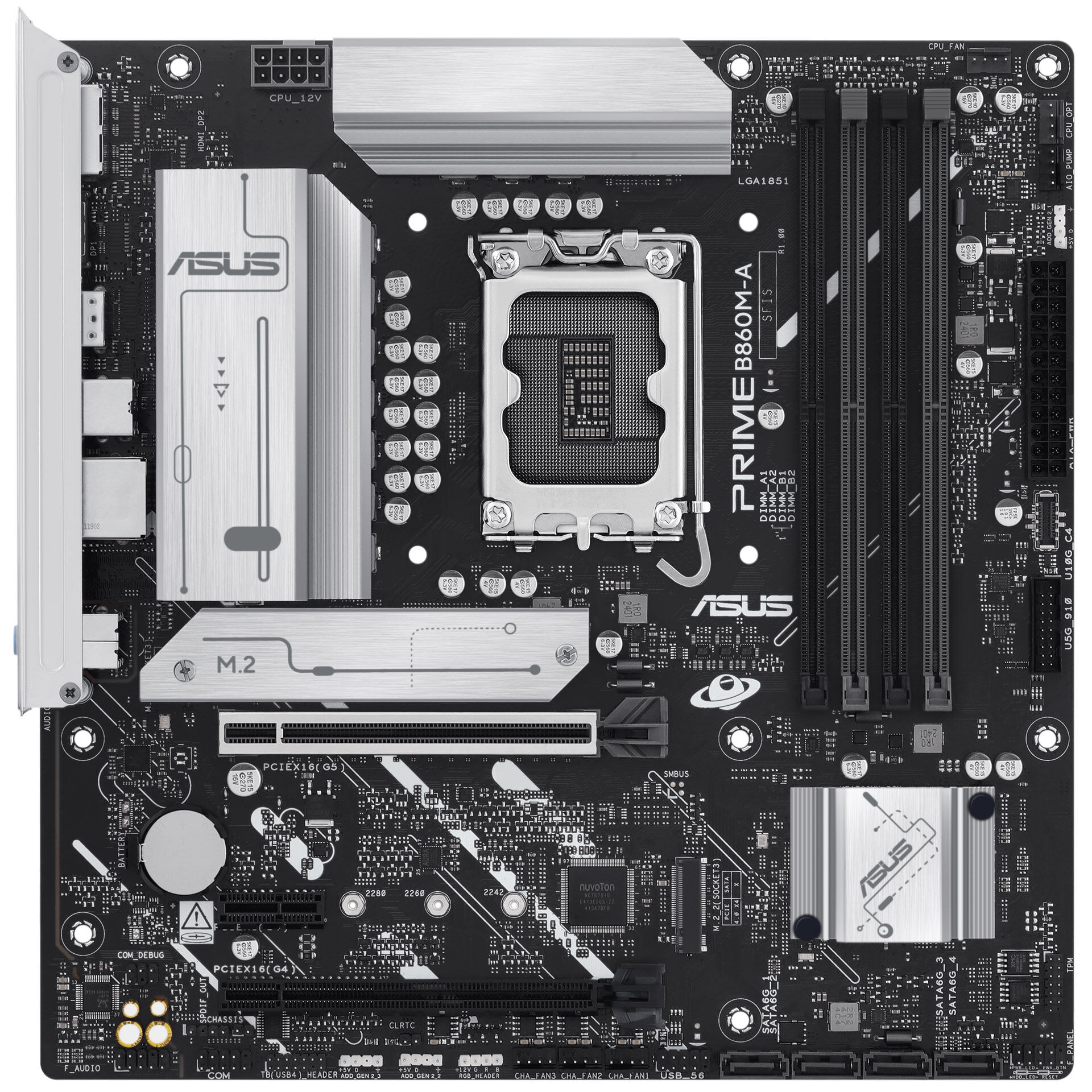 ASUS Prime B860M-A motherboard, socket LGA 1851, Intel B860, Micro-ATX, DDR5