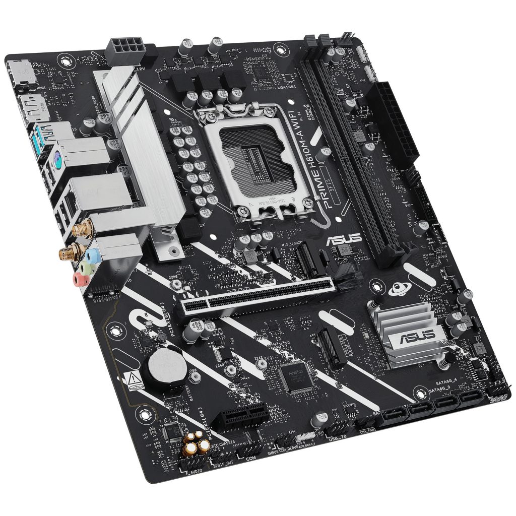 ASUS Prime B810M-A WiFi motherboard, socket LGA 1851, Intel H810, mATX, DDR5 : image 2
