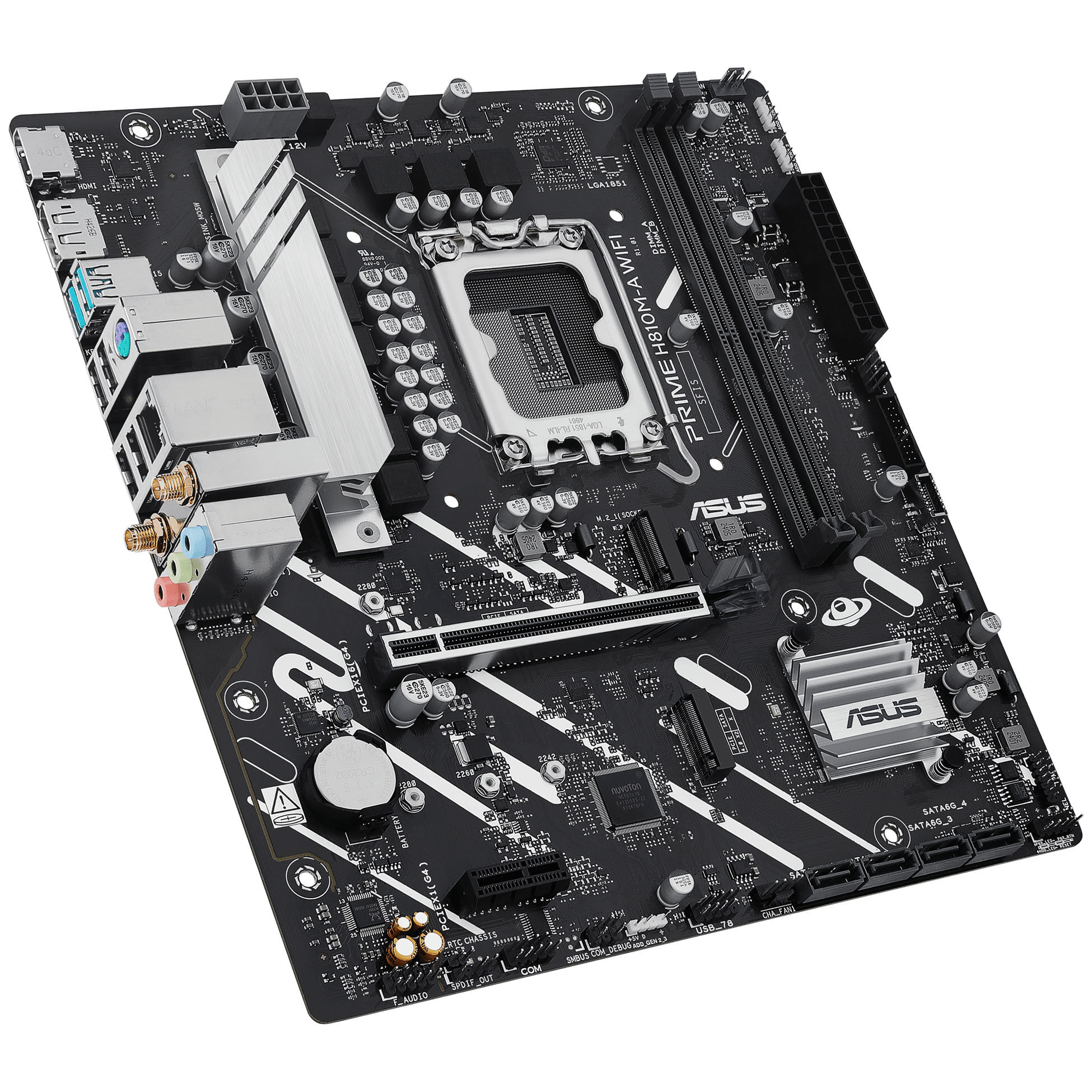 ASUS Prime B810M-A WiFi motherboard, socket LGA 1851, Intel H810, mATX, DDR5 : image 2