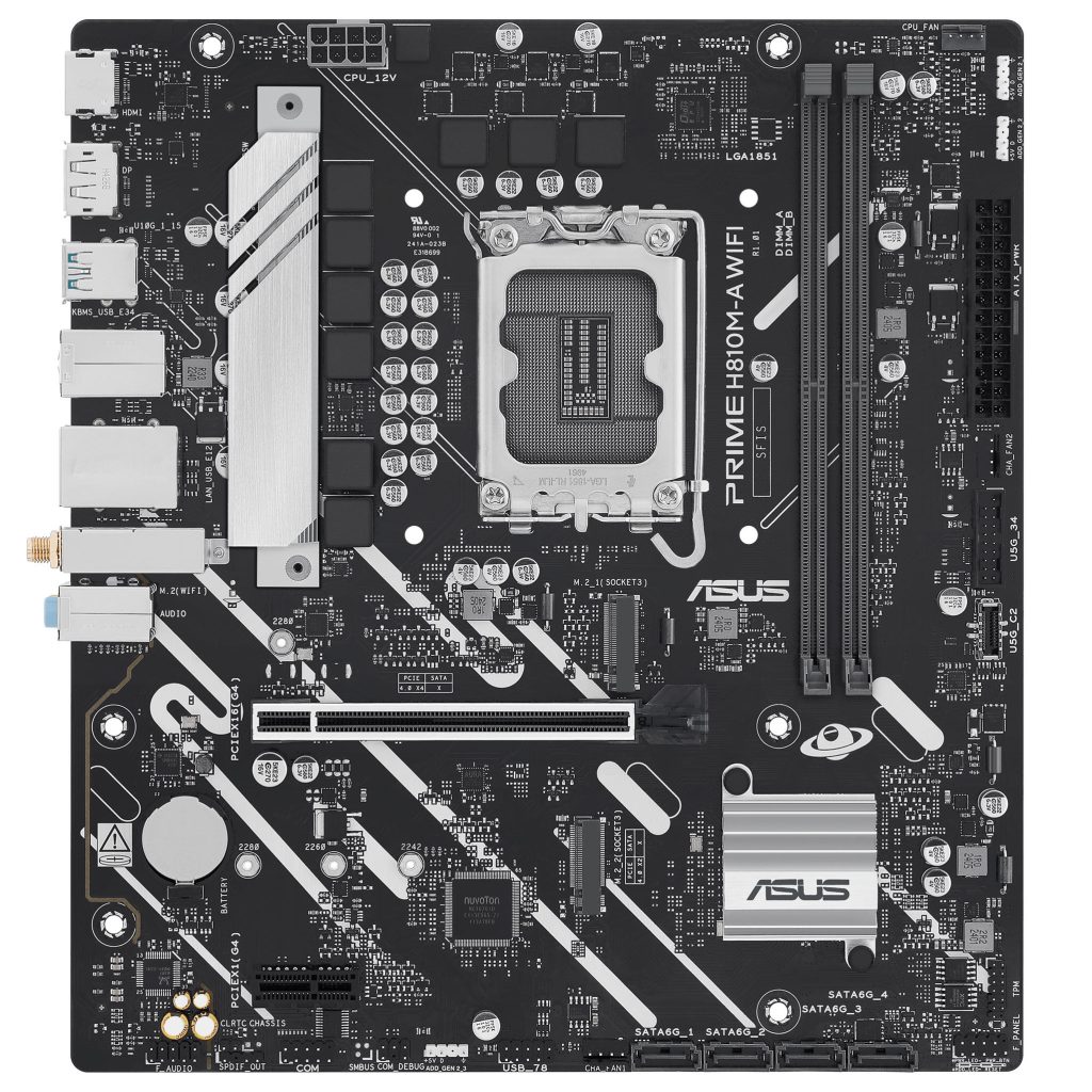 ASUS Prime B810M-A WiFi motherboard, socket LGA 1851, Intel H810, mATX, DDR5 : image 3