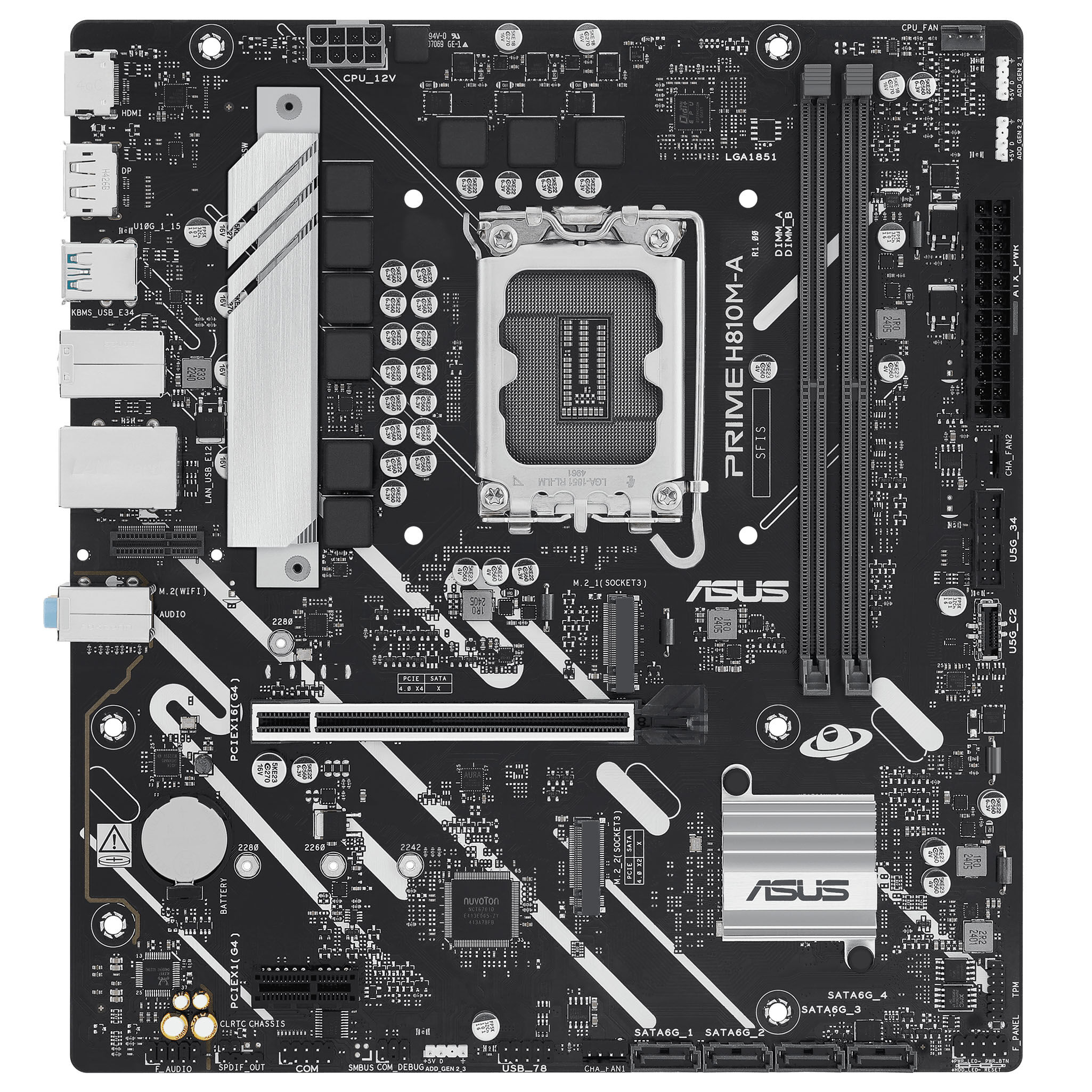 ASUS Prime B810M-A-CSM motherboard, socket LGA 1851, Intel H810, mATX, DDR5