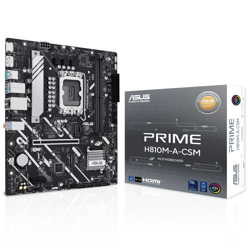 ASUS Prime B810M-A-CSM motherboard, socket LGA 1851, Intel H810, mATX, DDR5