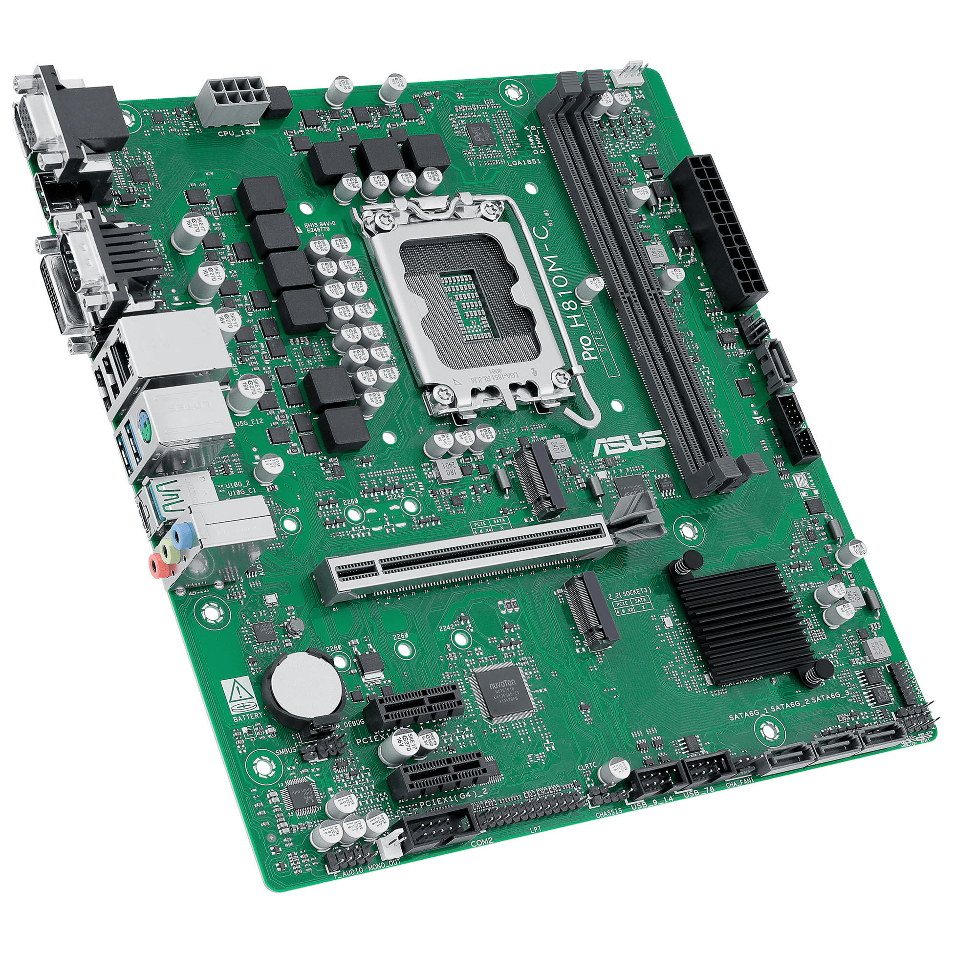 ASUS Pro B810M-C-CSM motherboard, socket LGA 1851, Intel H810, mATX, DDR5