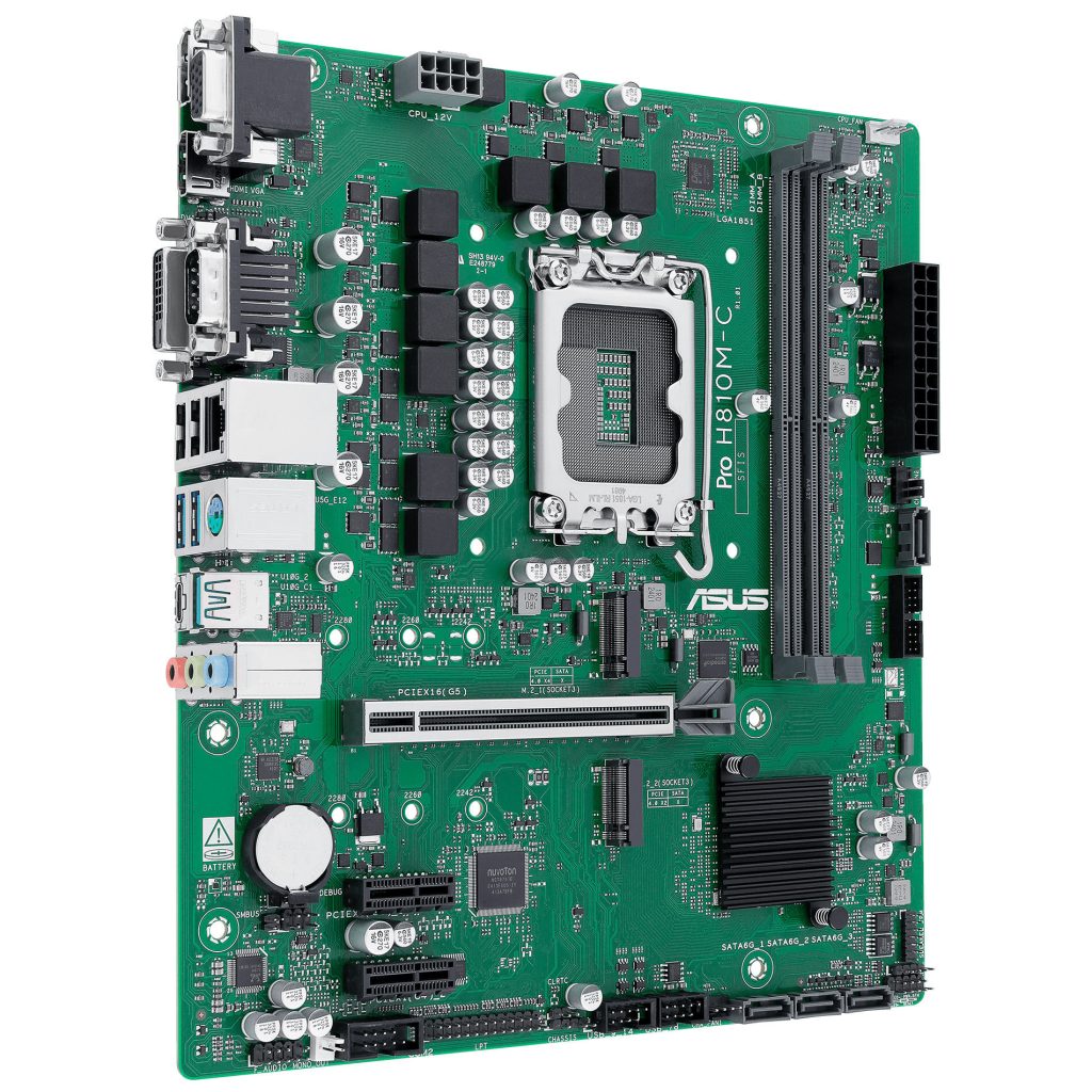 ASUS Pro B810M-C-CSM motherboard, socket LGA 1851, Intel H810, mATX, DDR5