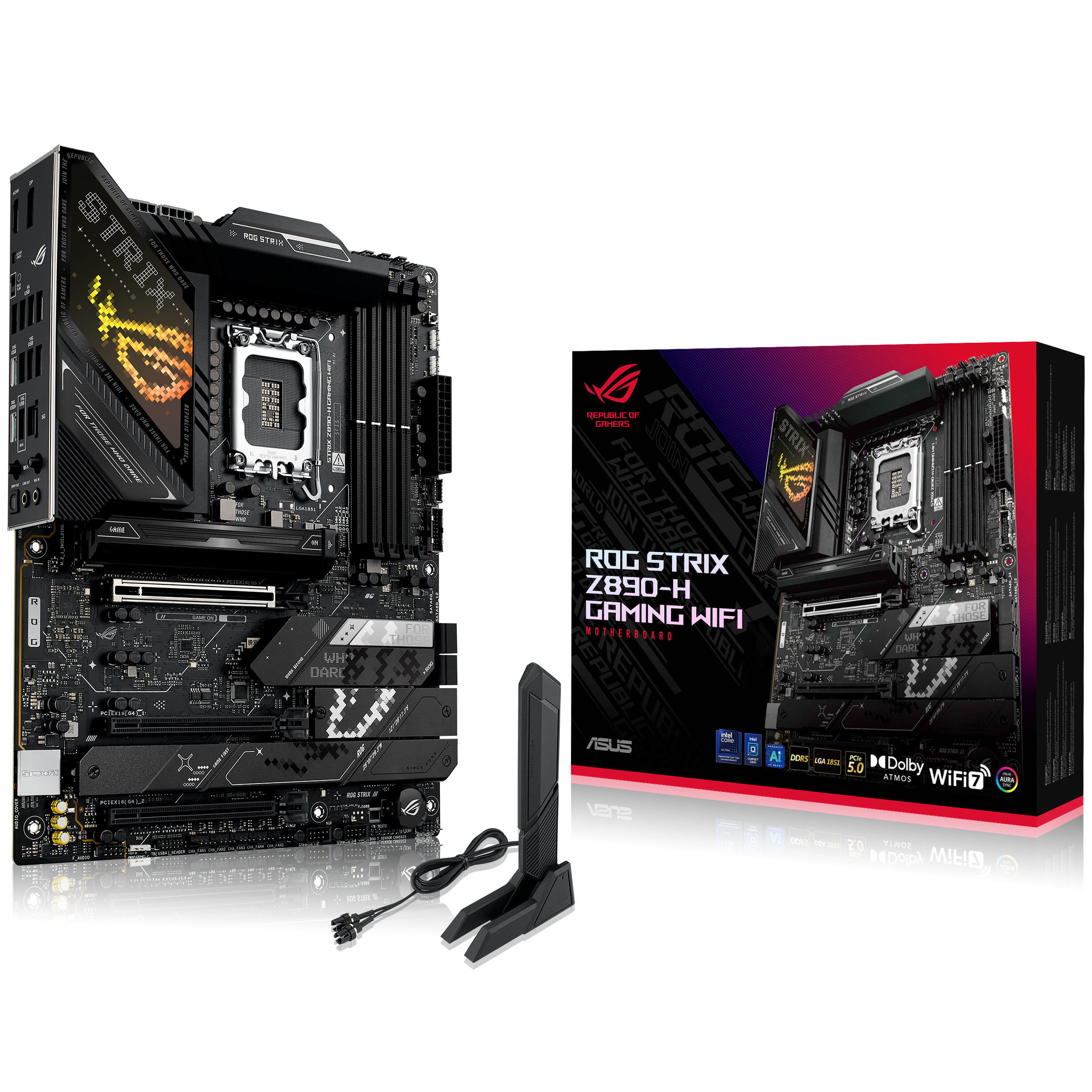 ASUS ROG STRIX Z890-H Gaming WiFi motherboard, socket LGA 1851, Intel Z890, ATX, DDR5