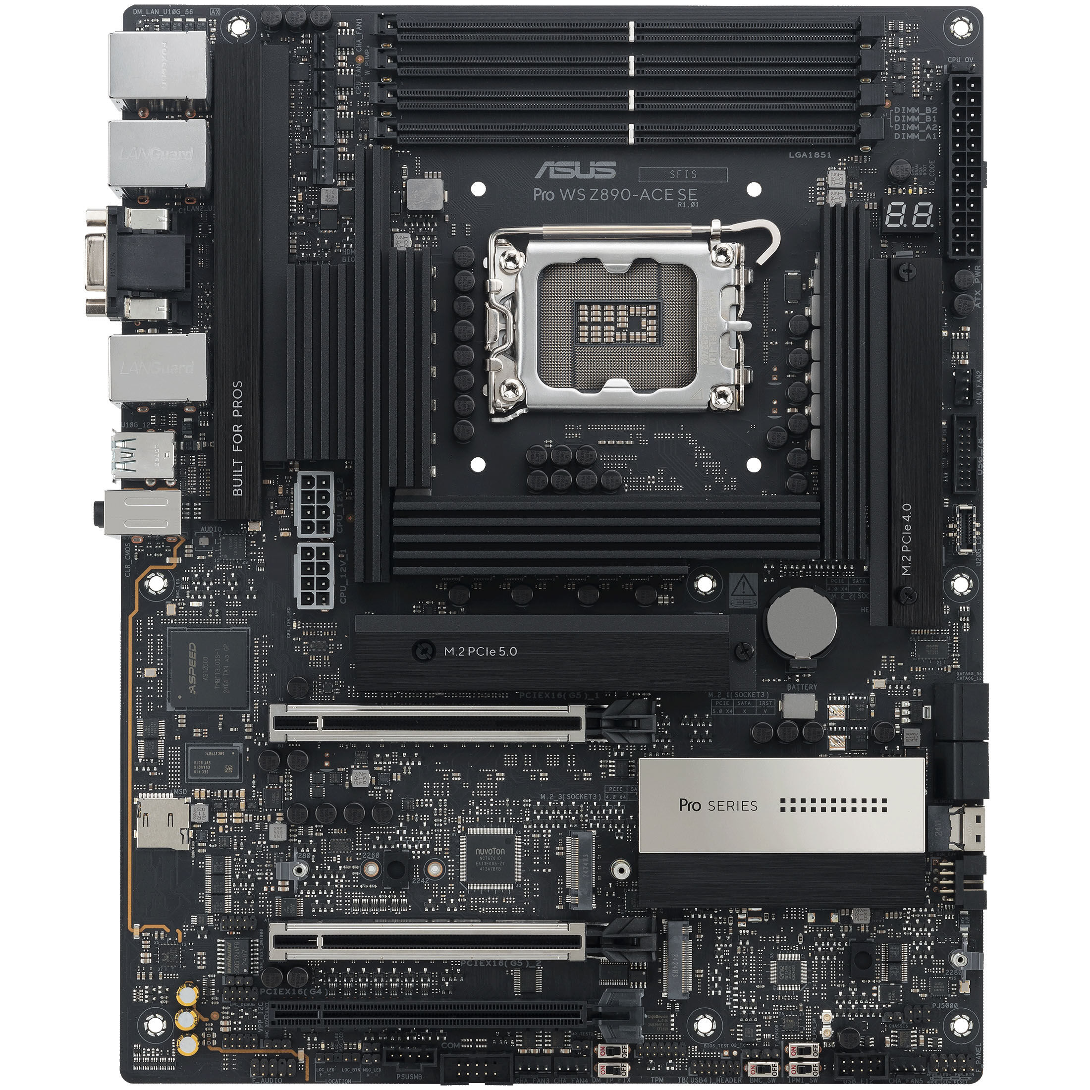 ASUS Pro WS Z890-ACE SE motherboard, socket LGA 1851, Intel Z890, ATX, DDR5
