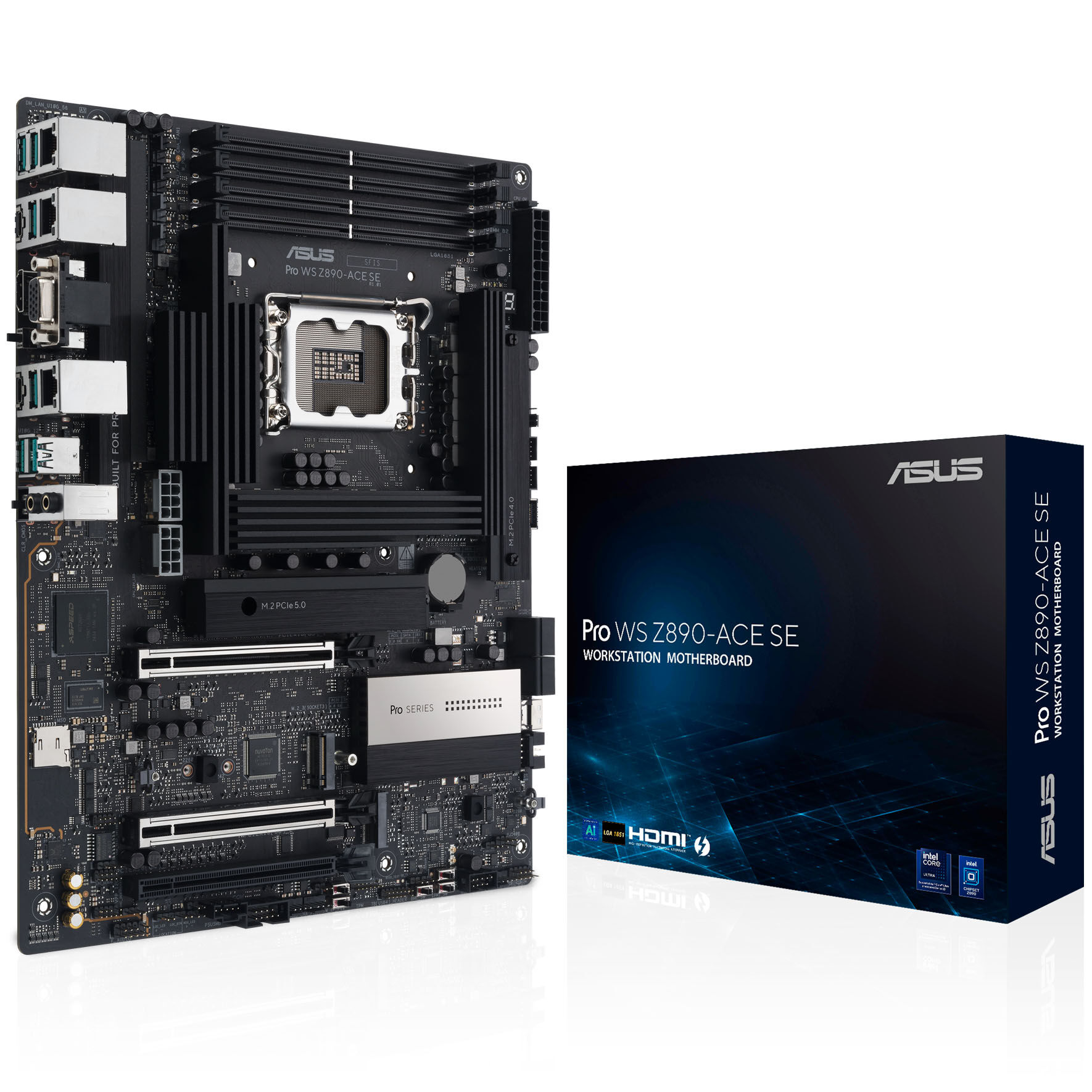 ASUS Pro WS Z890-ACE SE motherboard, socket LGA 1851, Intel Z890, ATX, DDR5