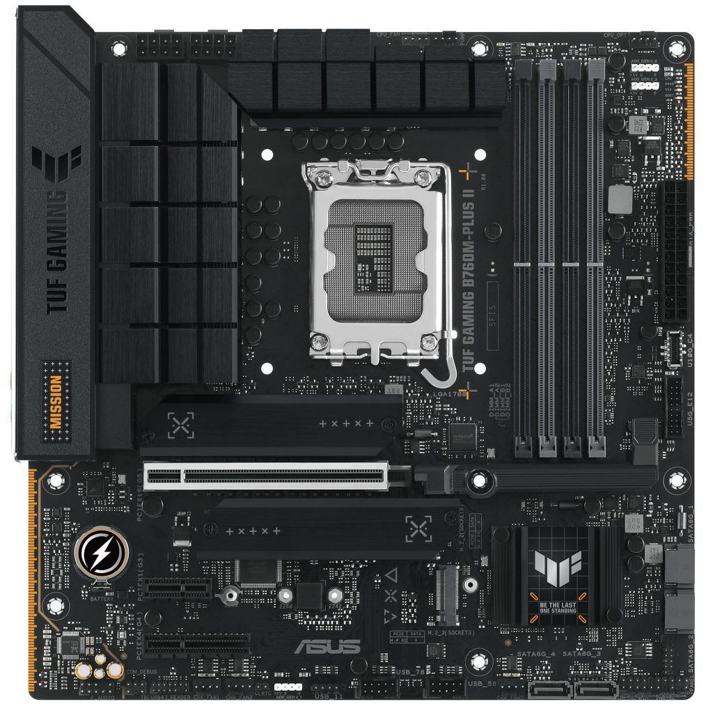 ASUS TUF Gaming B760M-Plus II motherboard, Intel B760, Socket 1700, Micro-ATX, DDR5