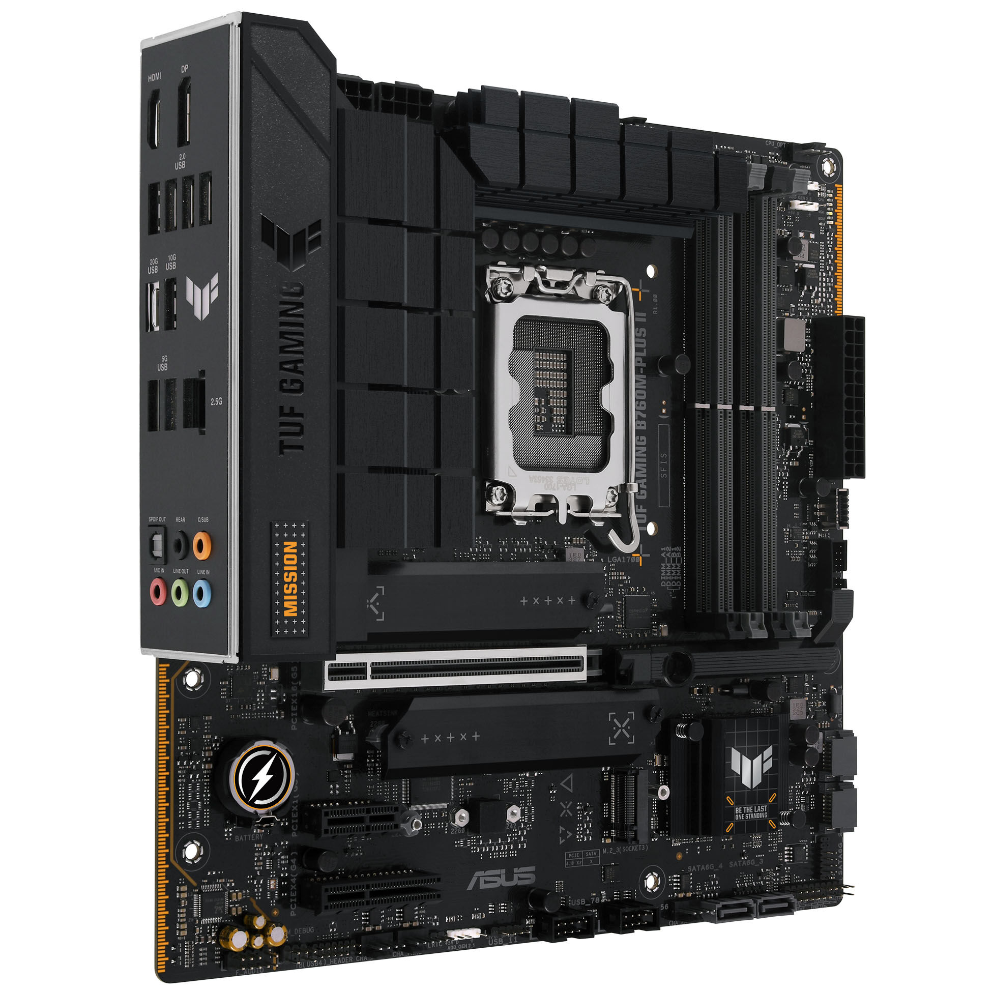 ASUS TUF Gaming B760M-Plus II motherboard, Intel B760, Socket 1700, Micro-ATX, DDR5
