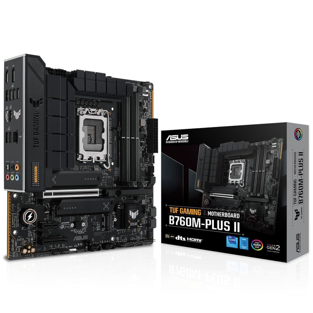ASUS TUF Gaming B760M-Plus II motherboard, Intel B760, Socket 1700, Micro-ATX, DDR5