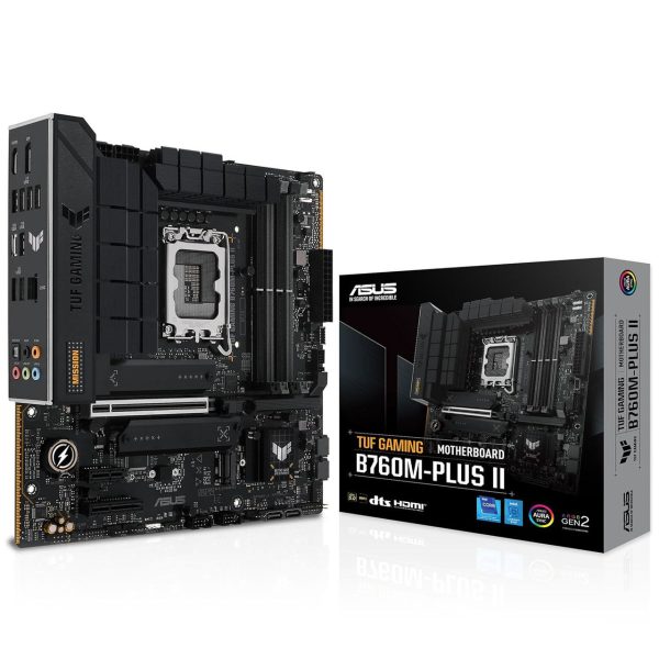 ASUS TUF Gaming B760M-Plus II motherboard, Intel B760, Socket 1700, Micro-ATX, DDR5