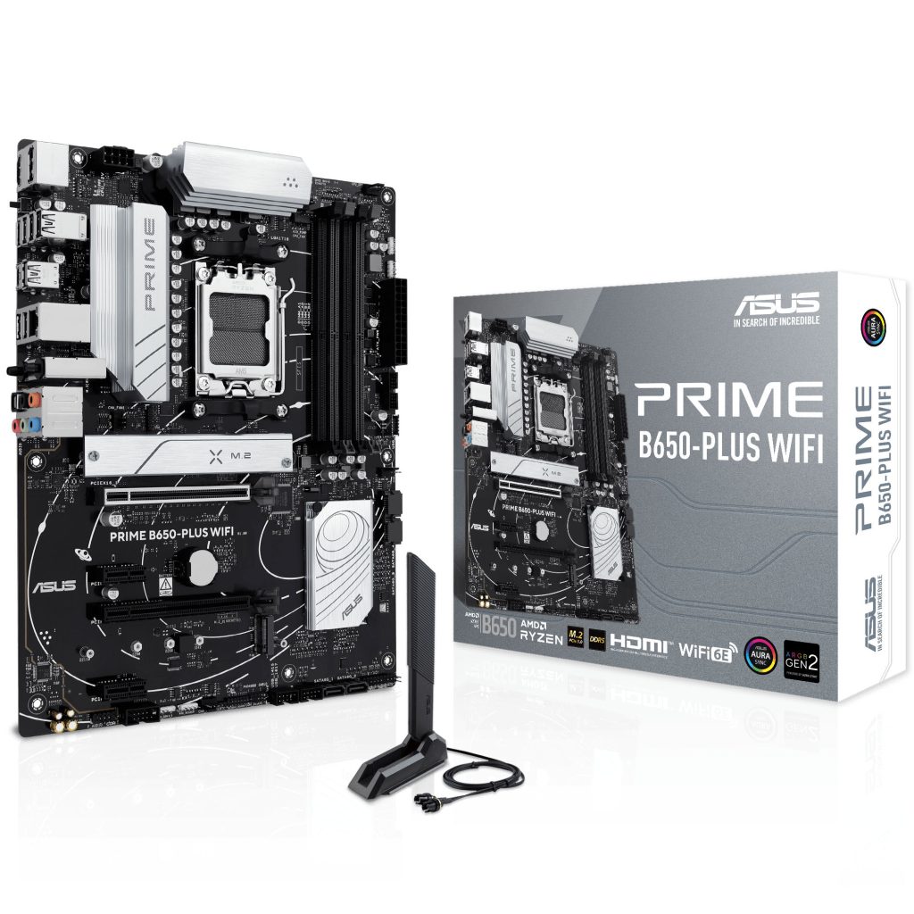 ASUS Prime B650-Plus WiFi motherboard, socket AM5, AMD B650, ATX, DDR5