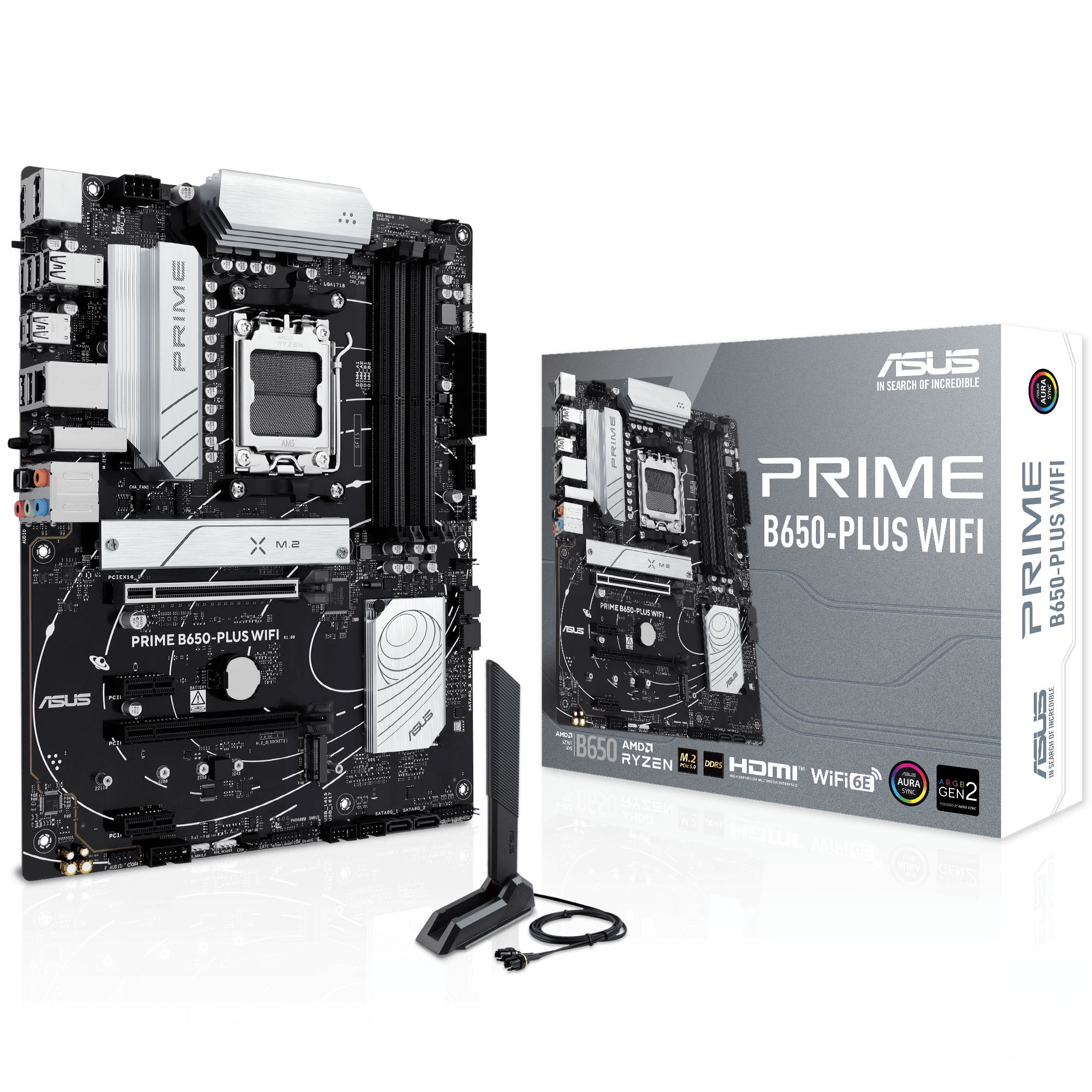 ASUS Prime B650-Plus WiFi motherboard, socket AM5, AMD B650, ATX, DDR5