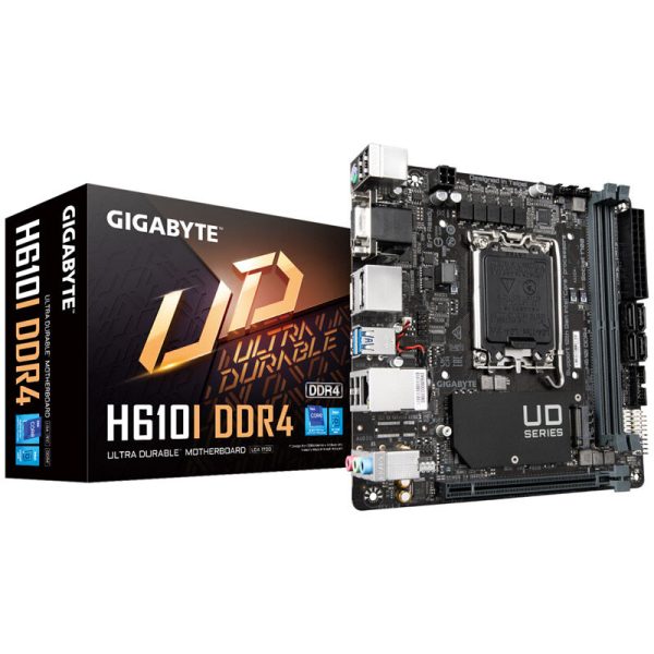 Gigabyte H610I DDR4 motherboard, socket LGA 1700, Intel H610, Mini-ITX, DDR4