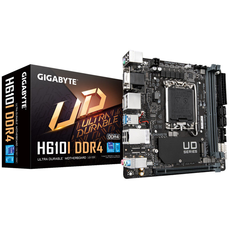 Gigabyte H610I DDR4 motherboard, socket LGA 1700, Intel H610, Mini-ITX, DDR4